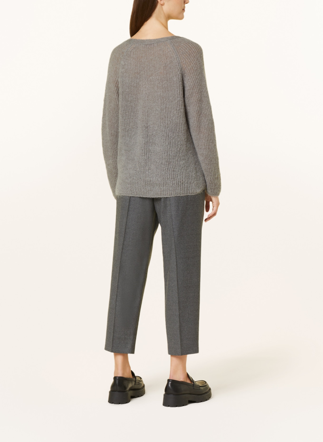 MaxMara LEISURE Sweater WASER with mohair, Color: LIGHT GRAY (Image 3)