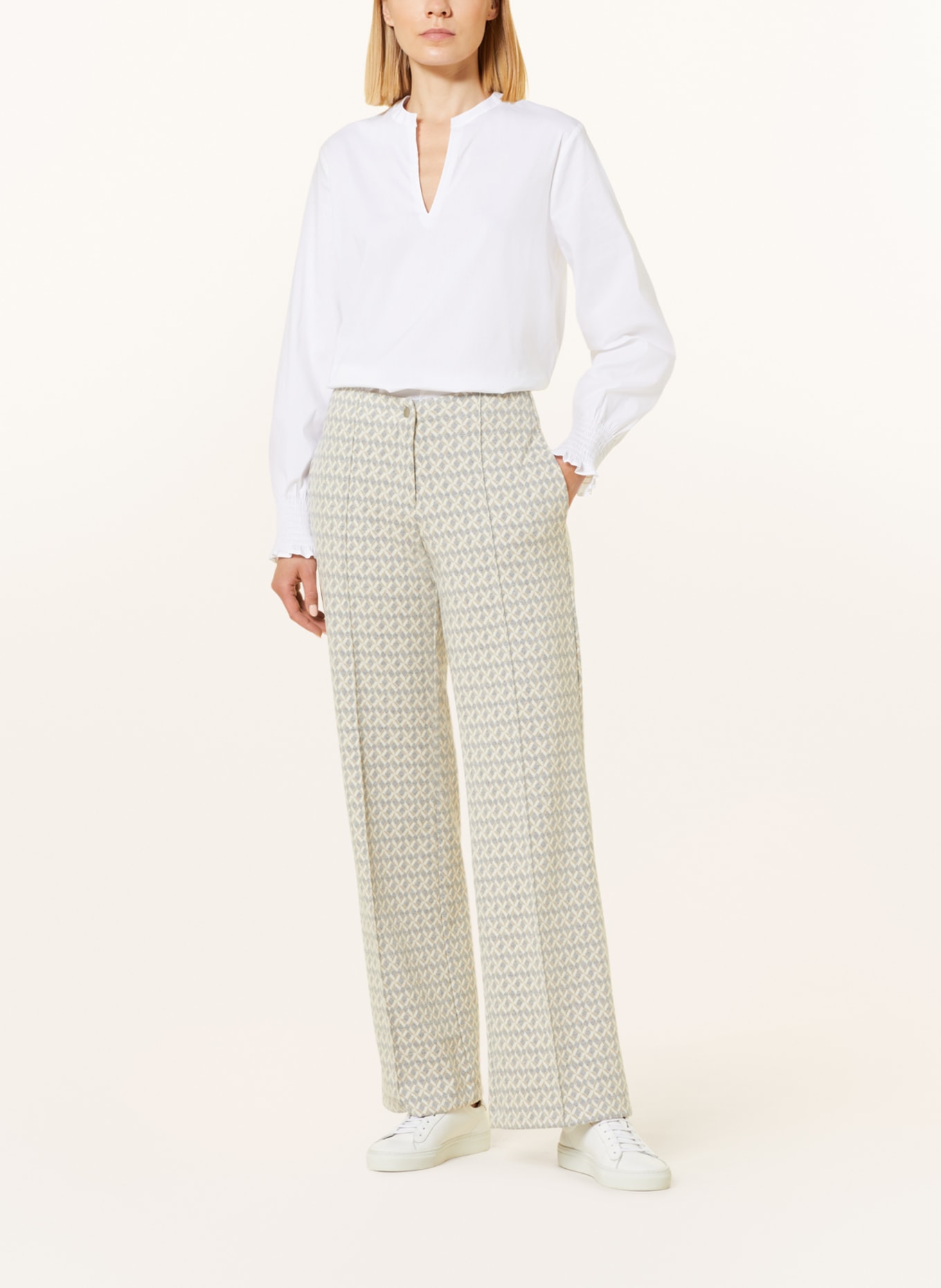 BRAX Wide leg trousers MAINE, Color: CREAM/ GRAY/ TAUPE (Image 2)