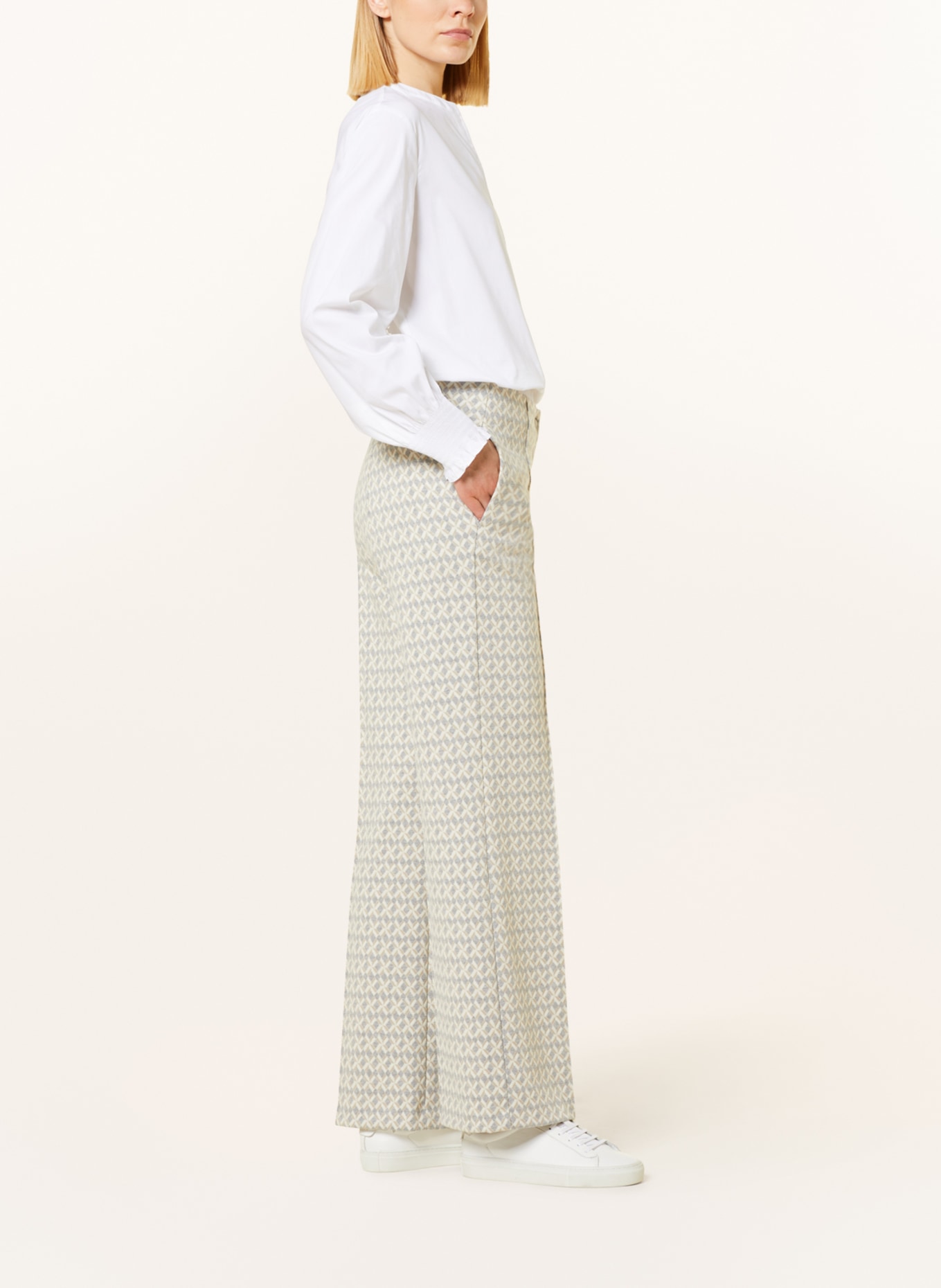 BRAX Wide leg trousers MAINE, Color: CREAM/ GRAY/ TAUPE (Image 4)
