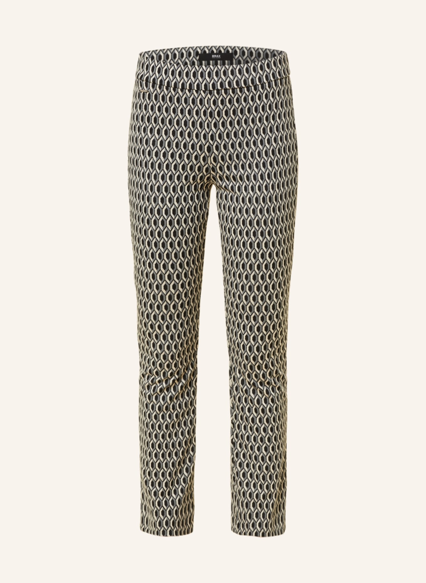 BRAX Knit trousers MALOU S, Color: GRAY/ BLACK/ WHITE (Image 1)