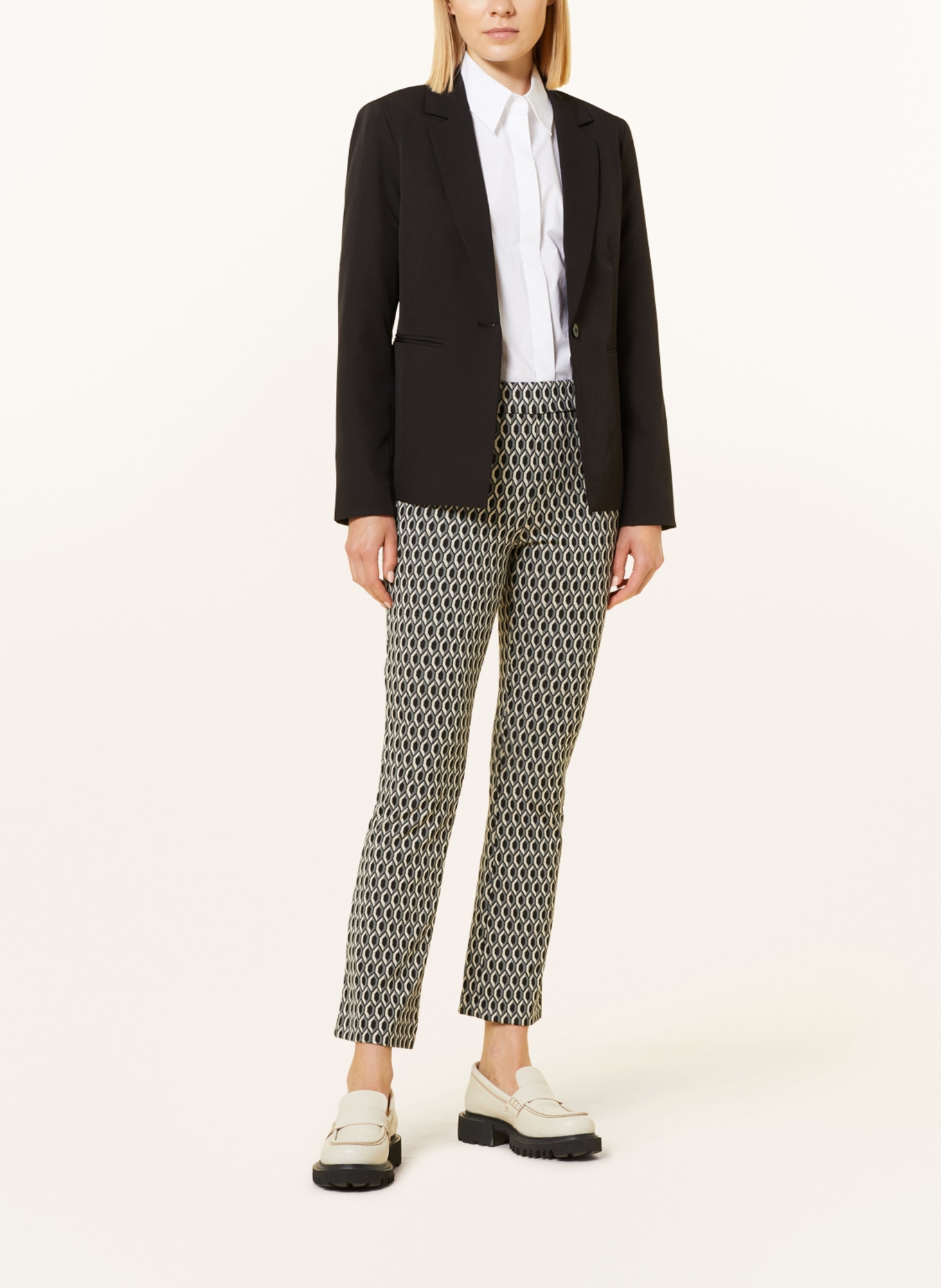 BRAX Knit trousers MALOU S, Color: GRAY/ BLACK/ WHITE (Image 2)