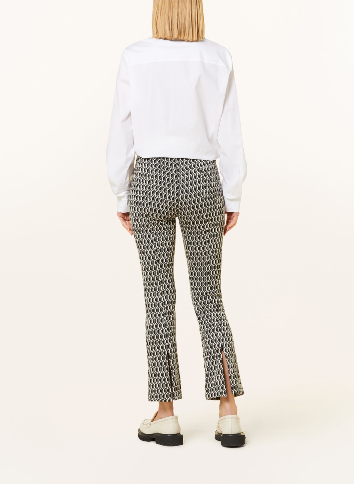 BRAX Knit trousers MALOU S, Color: GRAY/ BLACK/ WHITE (Image 3)