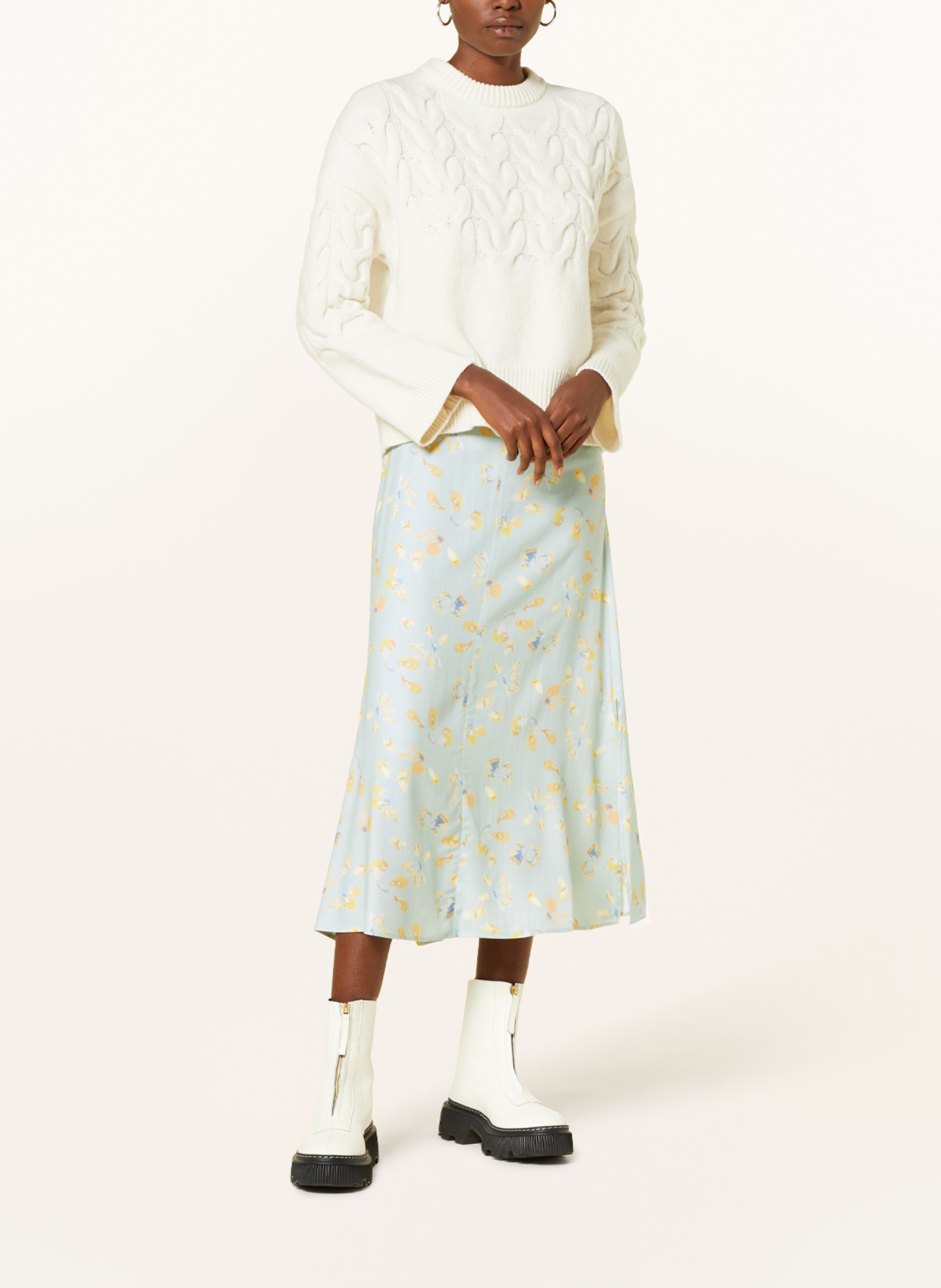 ARMEDANGELS Skirt ARAACE, Color: MINT/ DARK YELLOW (Image 2)