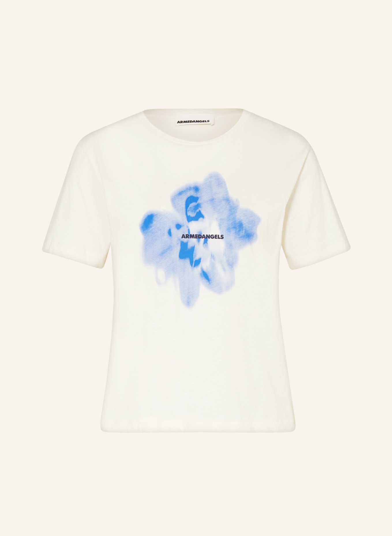 ARMEDANGELS T-shirt MAARLA, Color: CREAM/ BLUE/ BLACK (Image 1)