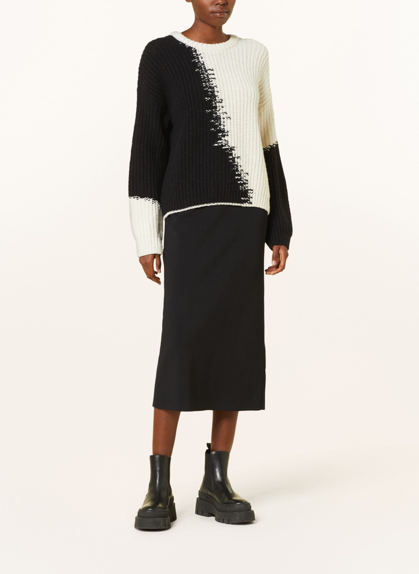 ARMEDANGELS Sweater MIYAAR, Color: BLACK/ WHITE (Image 2)