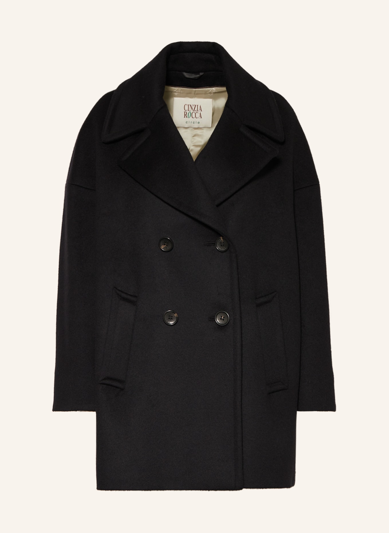 CINZIA ROCCA Pea coat, Color: BLACK (Image 1)