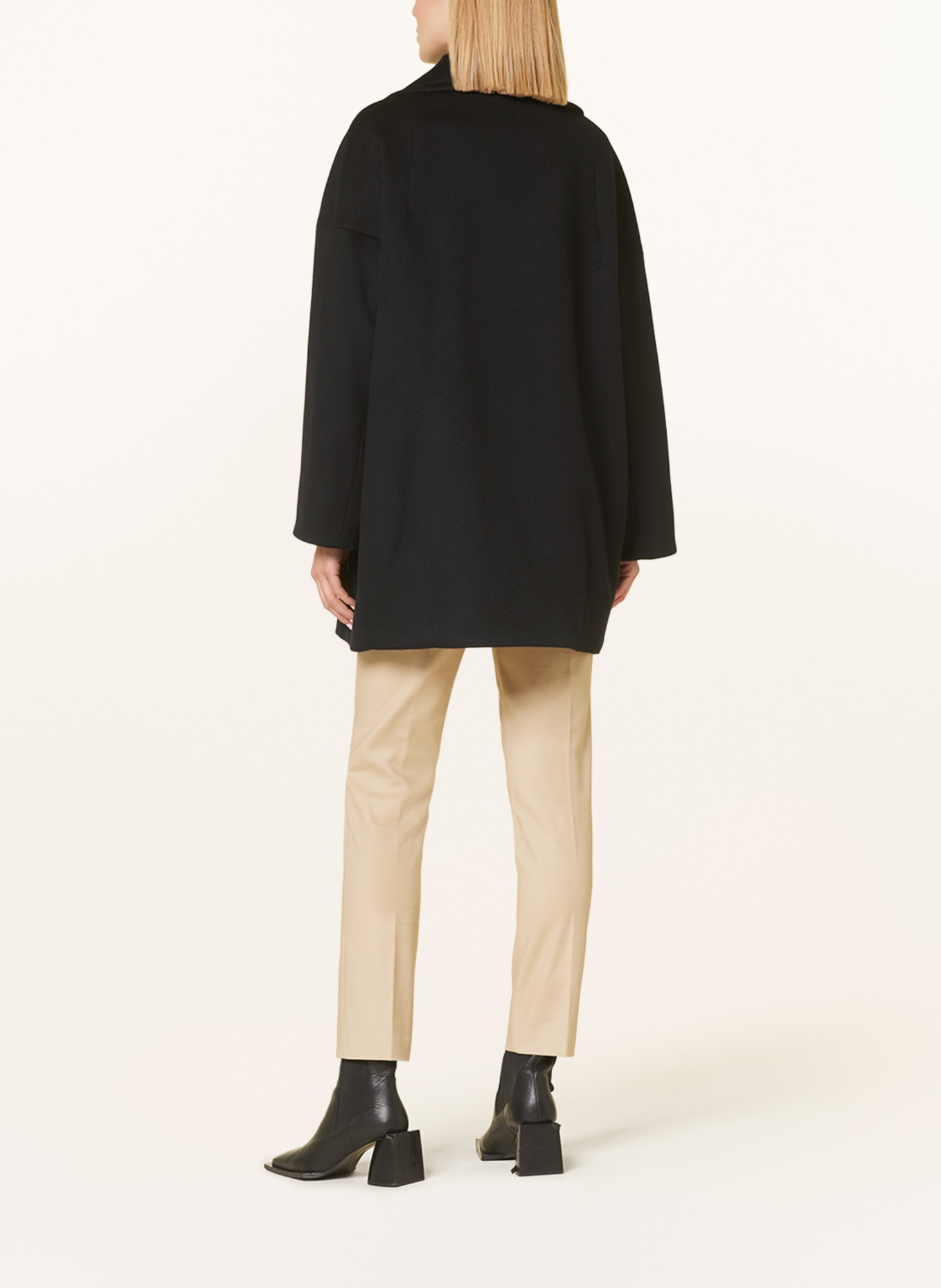 CINZIA ROCCA Pea coat, Color: BLACK (Image 3)