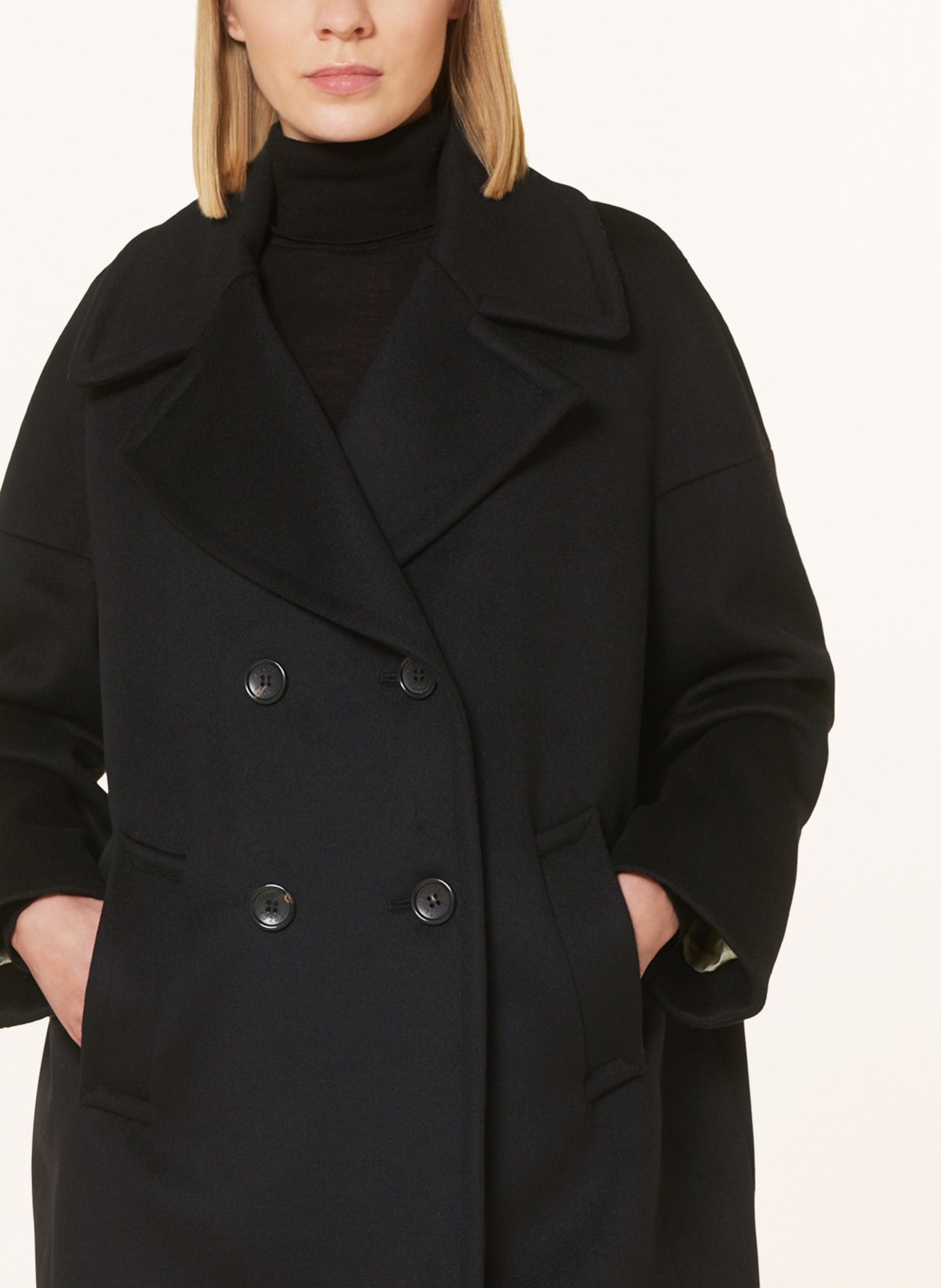 CINZIA ROCCA Pea coat, Color: BLACK (Image 4)