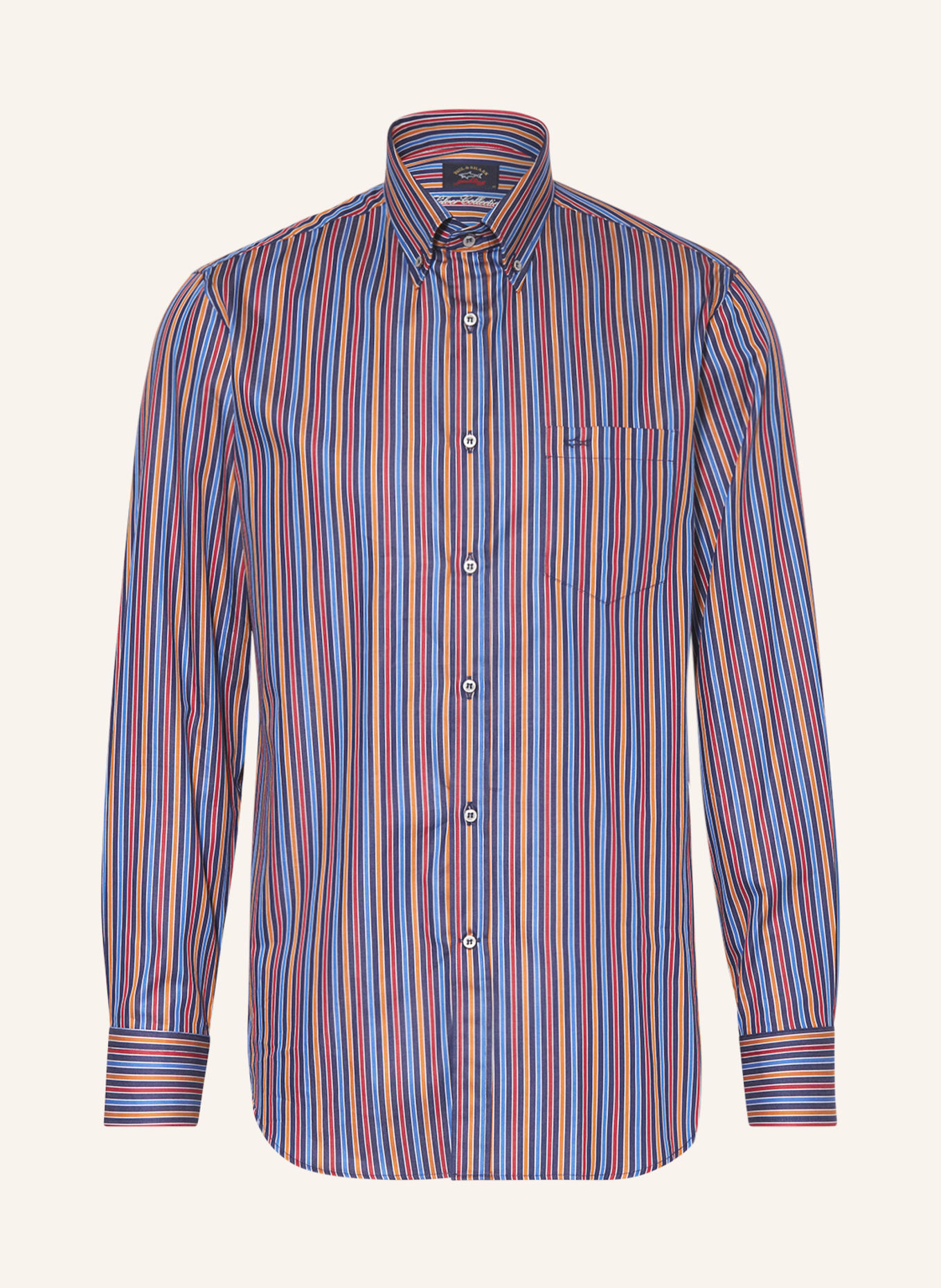 PAUL & SHARK Hemd Comfort Fit, Farbe: BLAU/ ORANGE/ ROT (Bild 1)