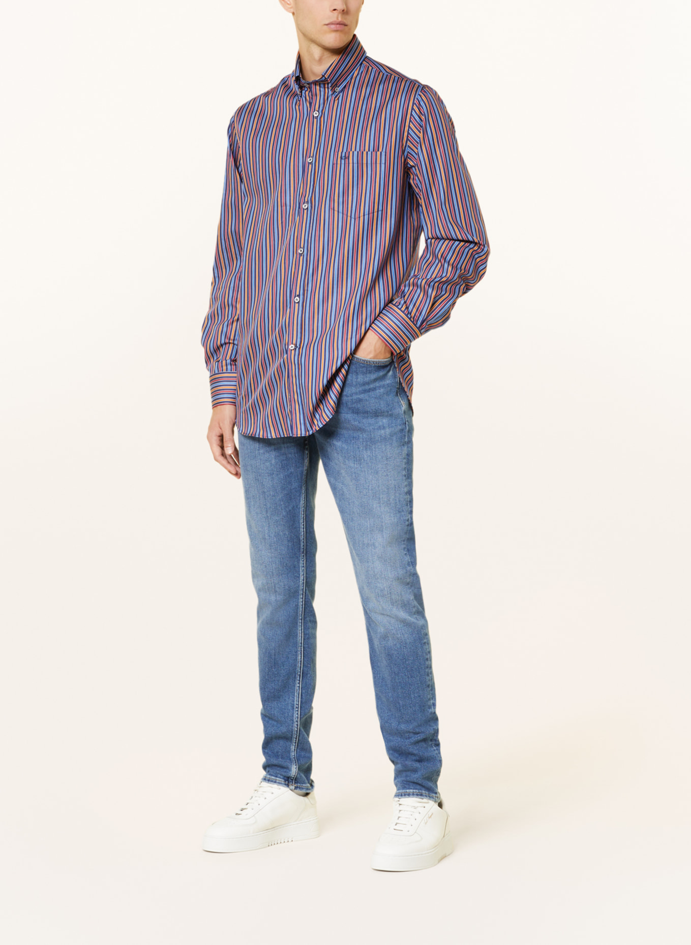 PAUL & SHARK Hemd Comfort Fit, Farbe: BLAU/ ORANGE/ ROT (Bild 2)