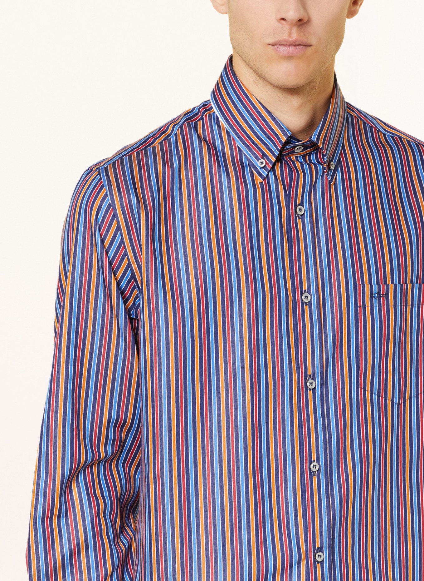 PAUL & SHARK Hemd Comfort Fit, Farbe: BLAU/ ORANGE/ ROT (Bild 4)