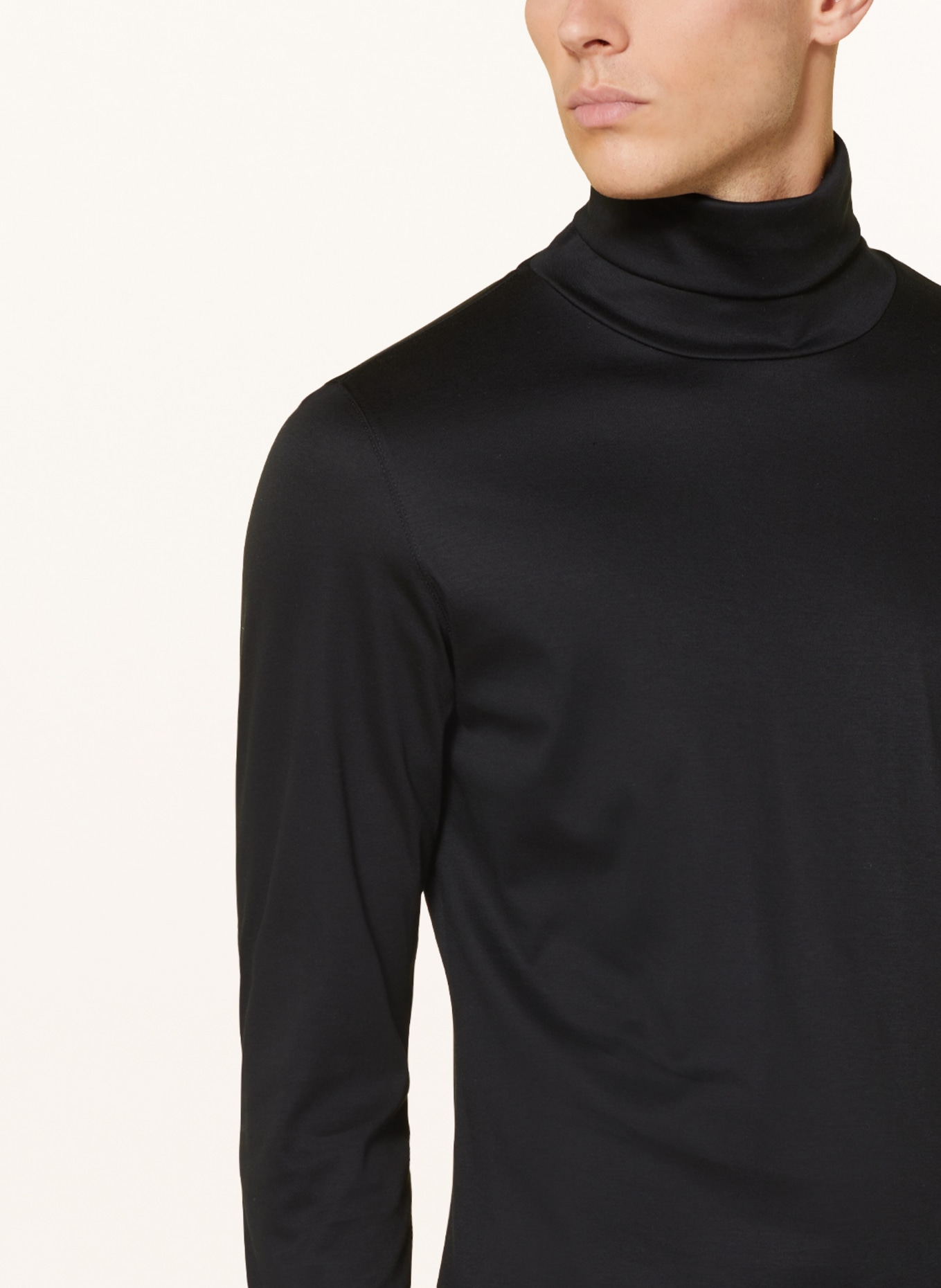 van Laack Turtleneck shirt PELINO, Color: BLACK (Image 4)