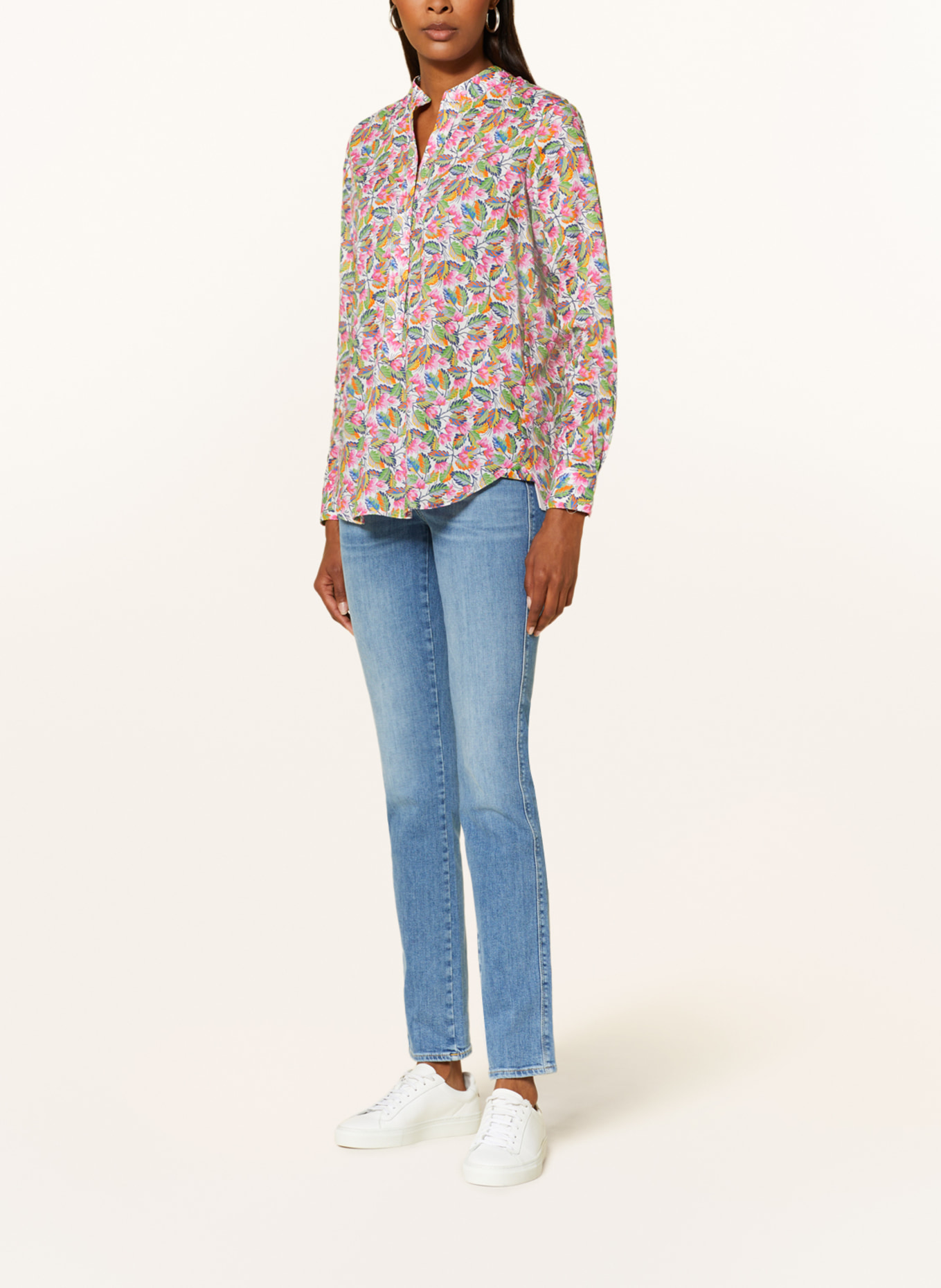 rossana diva Shirt blouse LIBERTY, Color: GREEN/ DARK YELLOW/ PINK (Image 2)