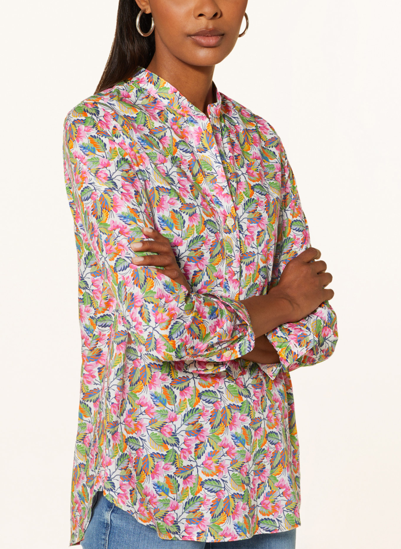 rossana diva Shirt blouse LIBERTY, Color: GREEN/ DARK YELLOW/ PINK (Image 4)