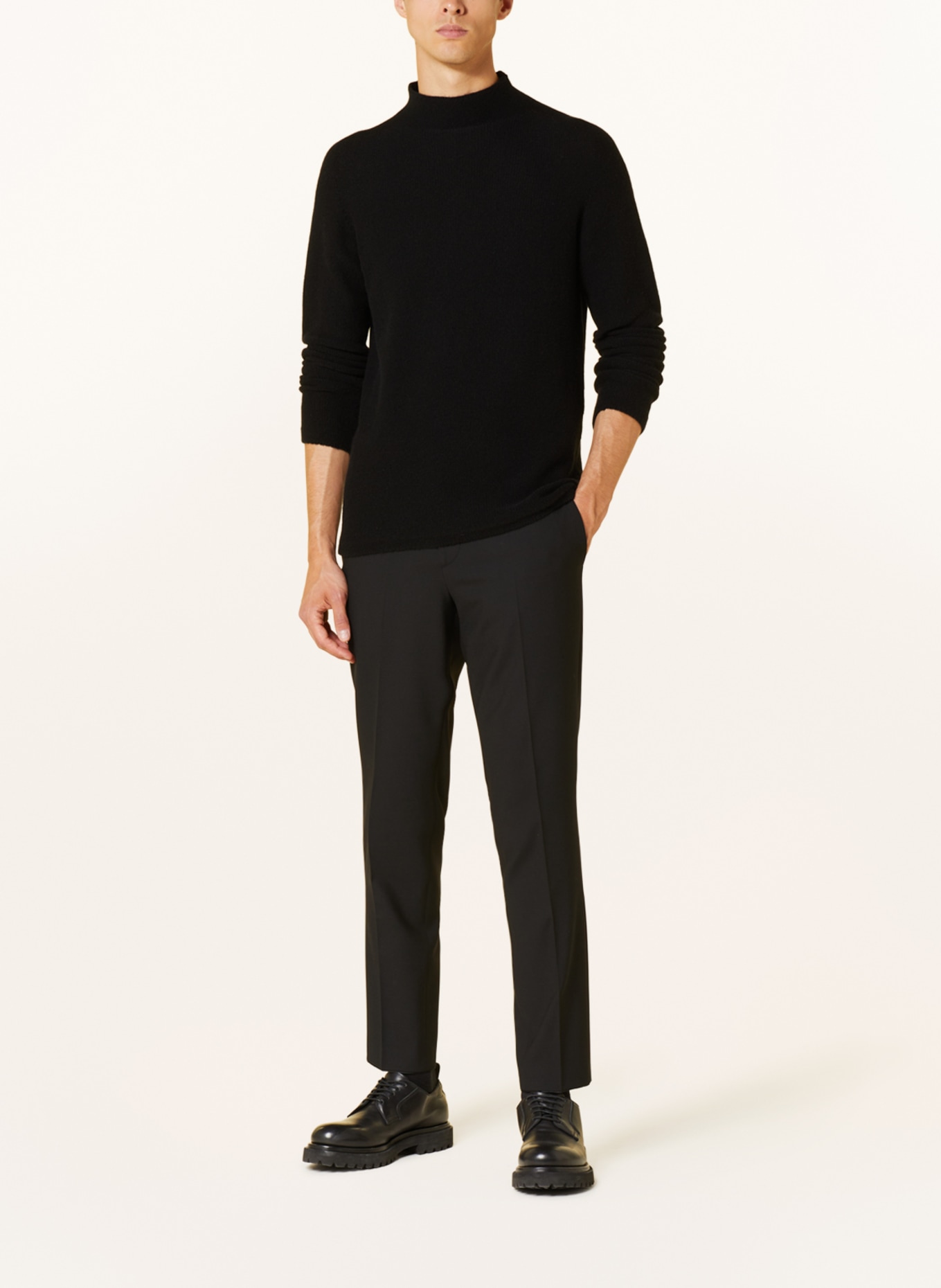 hannes roether Cashmere sweater YU10MA, Color: BLACK (Image 2)