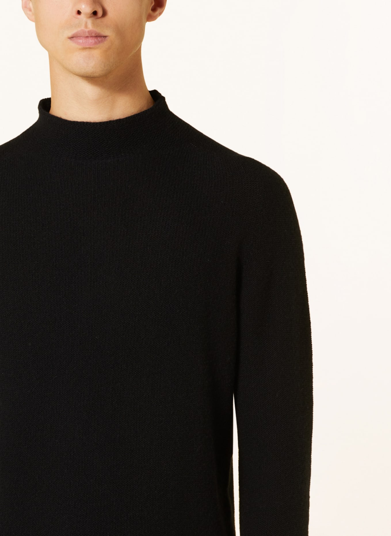 hannes roether Cashmere sweater YU10MA, Color: BLACK (Image 4)