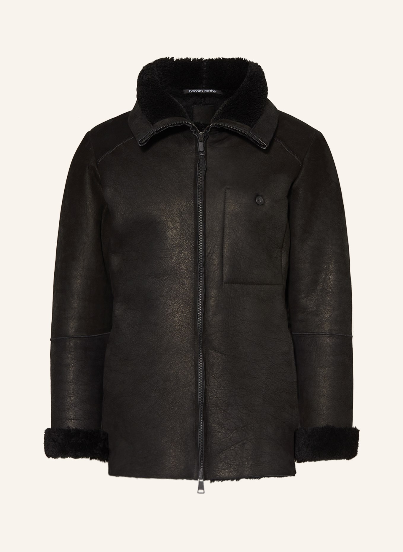 hannes roether Lambskin jacket SH32ELL, Color: BLACK (Image 1)
