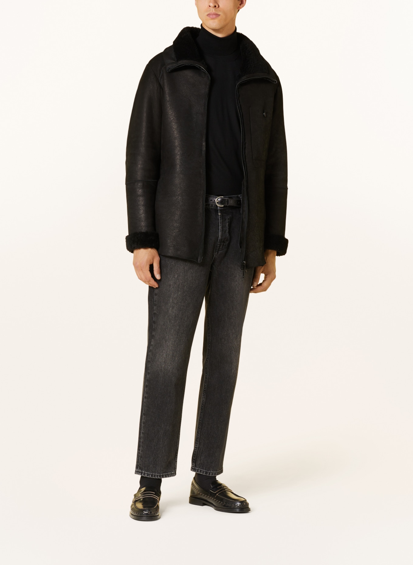 hannes roether Lambskin jacket SH32ELL, Color: BLACK (Image 2)