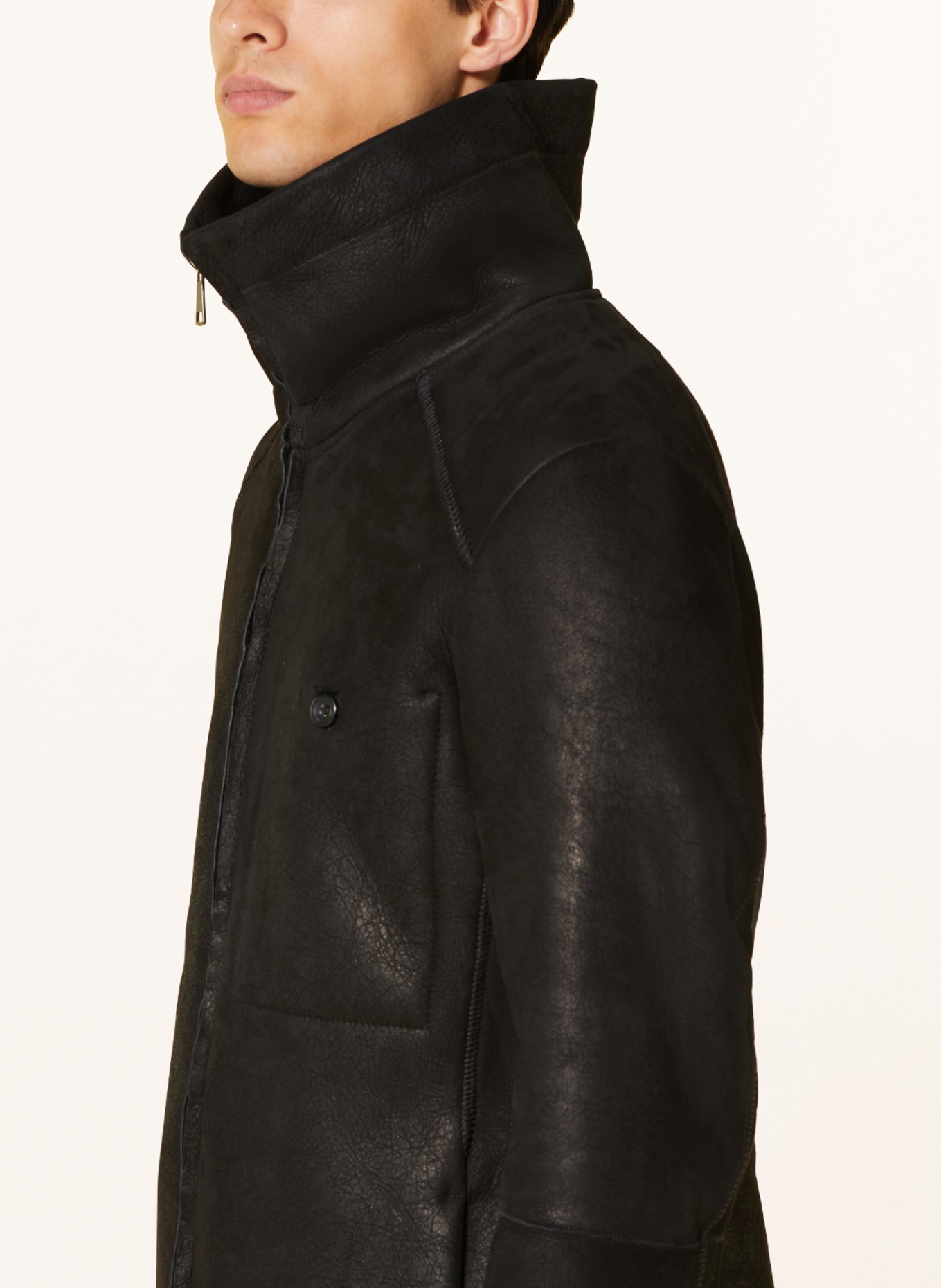 hannes roether Lambskin jacket SH32ELL, Color: BLACK (Image 5)