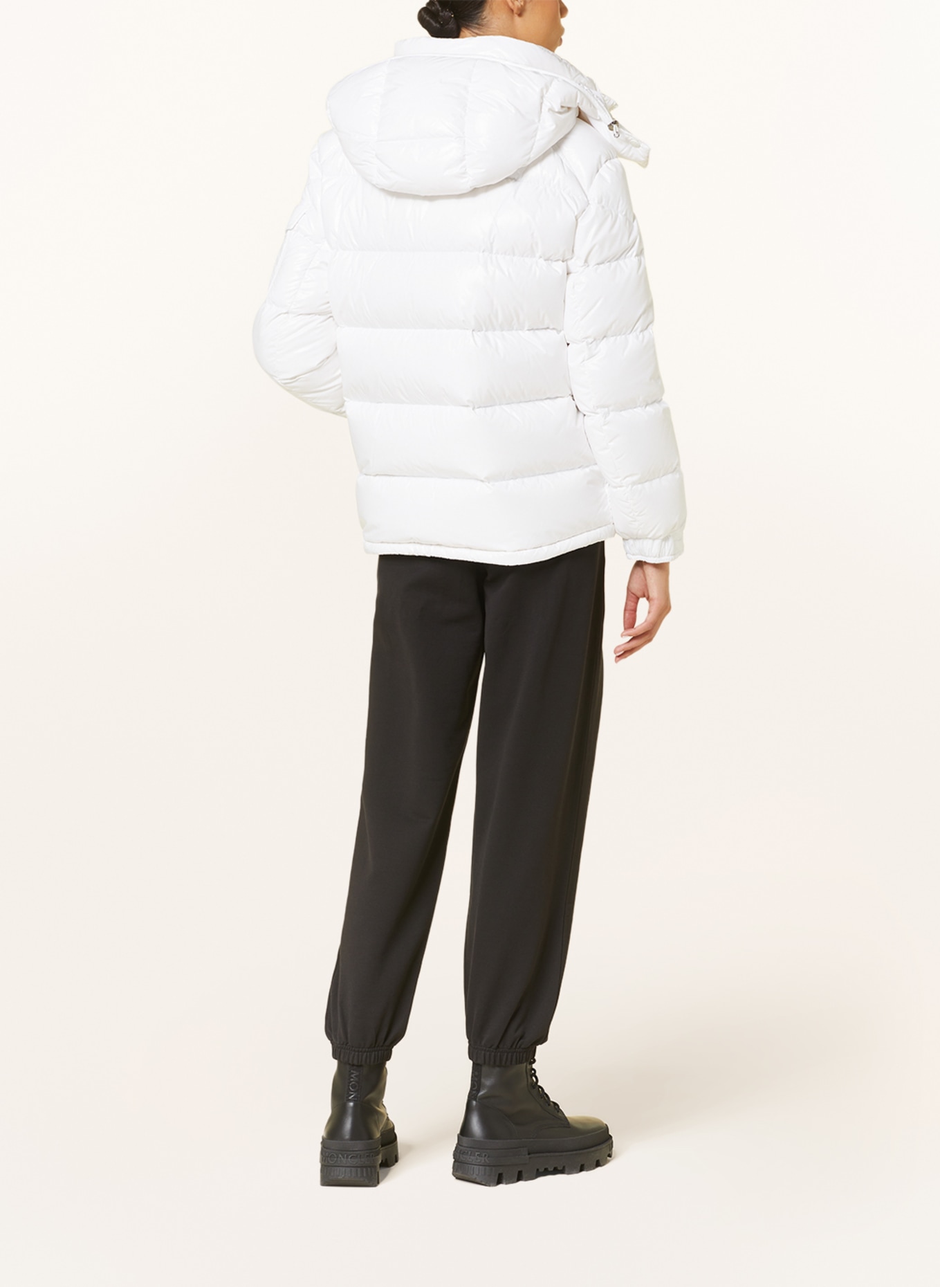 MONCLER Down jacket MAIRE with removable hood, Color: WHITE (Image 3)