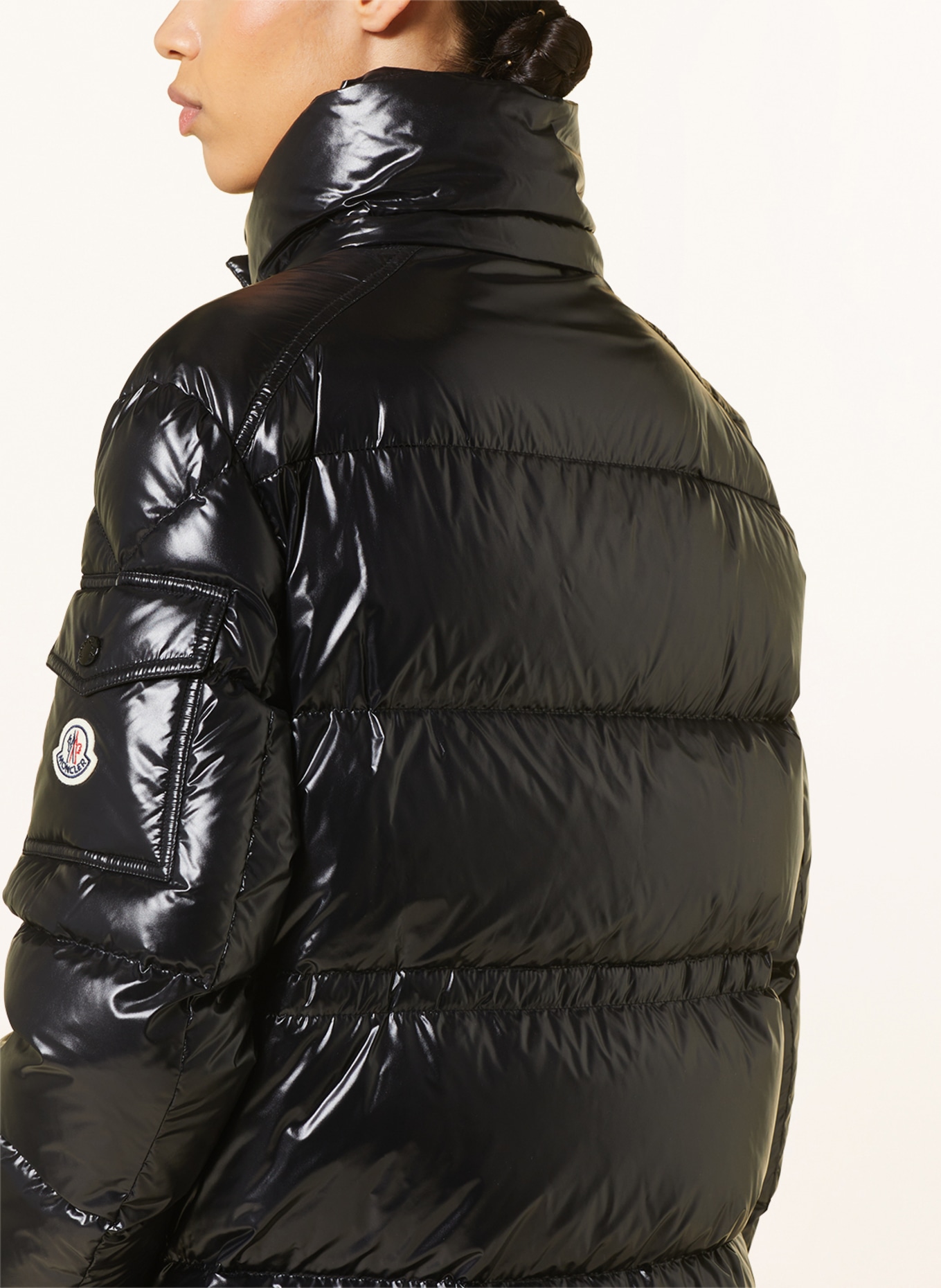 MONCLER Péřový kabát CAVETTAZ s odnímatelnou kapucí, Barva: ČERNÁ (Obrázek 6)