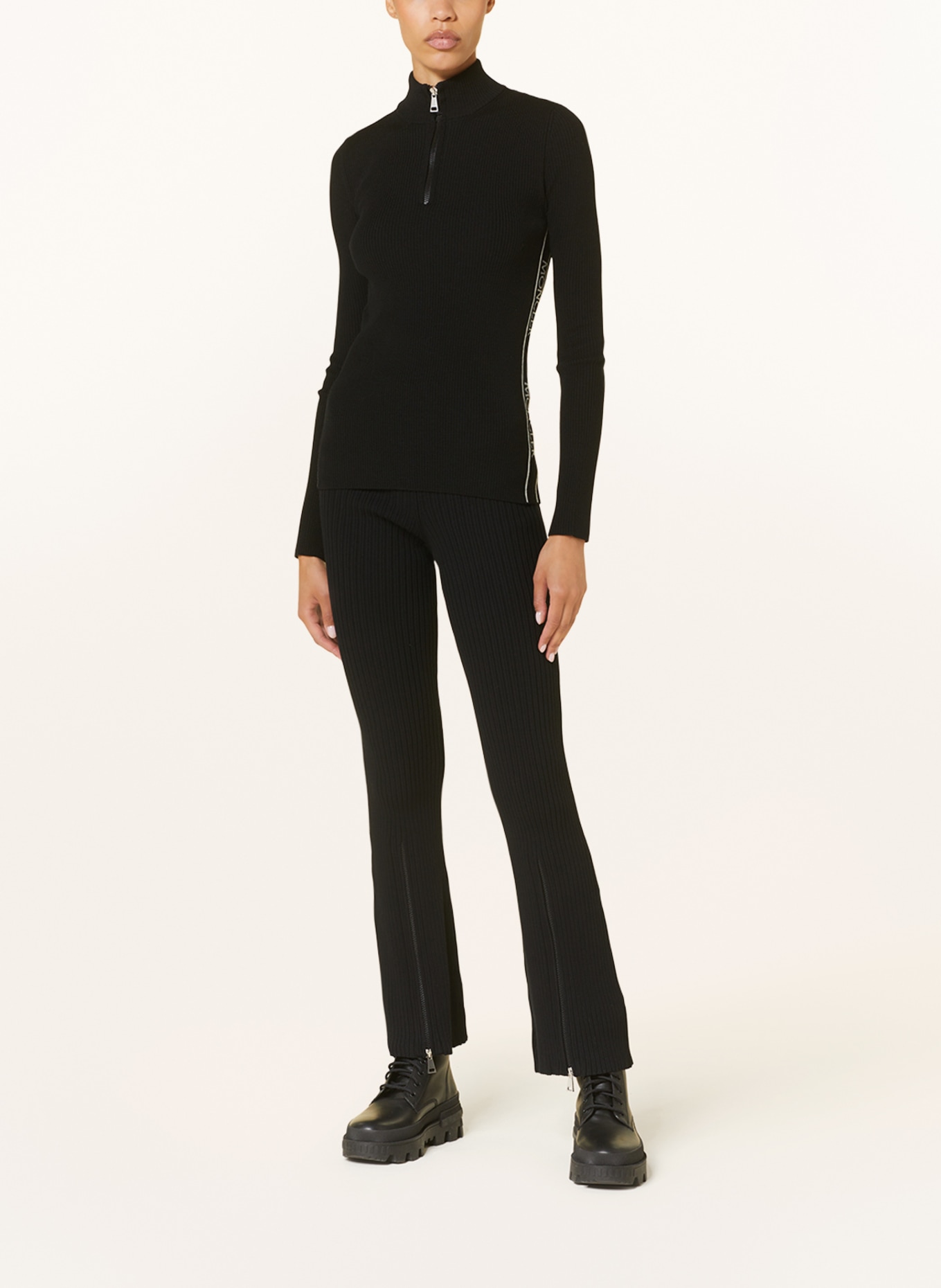 MONCLER Knit trousers, Color: BLACK (Image 2)