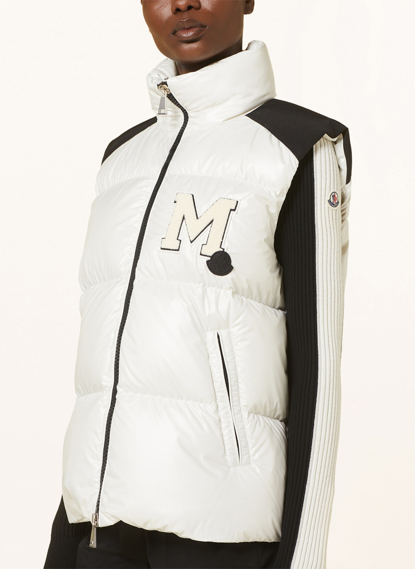 MONCLER Down vest ODER, Color: WHITE/ BLACK (Image 4)