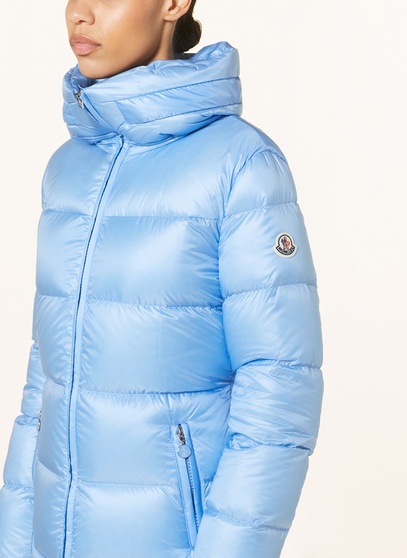 MONCLER Down jacket DOURO: LIGHT BLUE