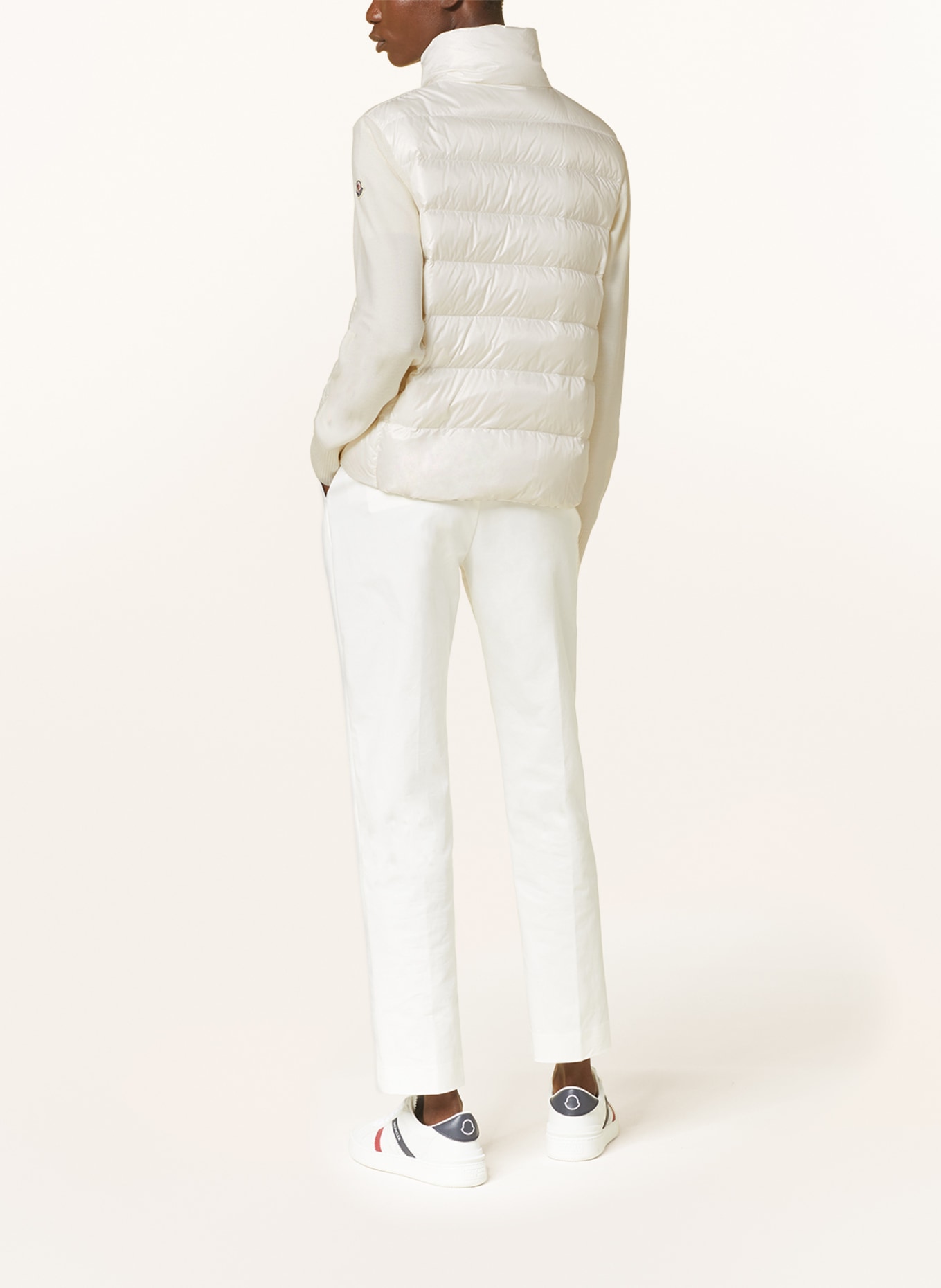 MONCLER Down jacket in mixed materials, Color: WHITE (Image 3)