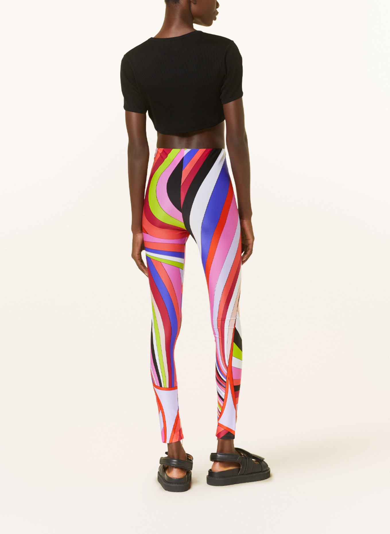 PUCCI Leggings, Color: RED/ NEON GREEN/ NUDE (Image 3)