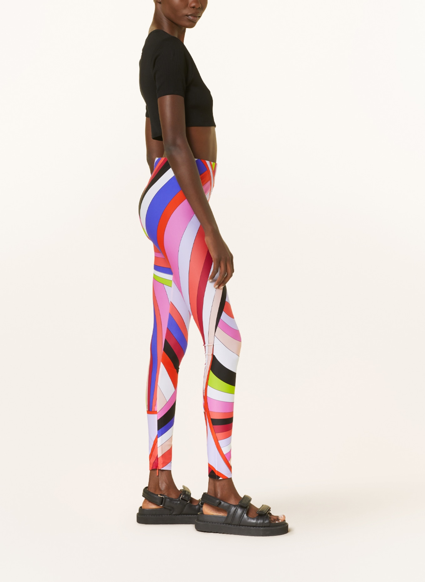 PUCCI Leggings, Color: RED/ NEON GREEN/ NUDE (Image 4)