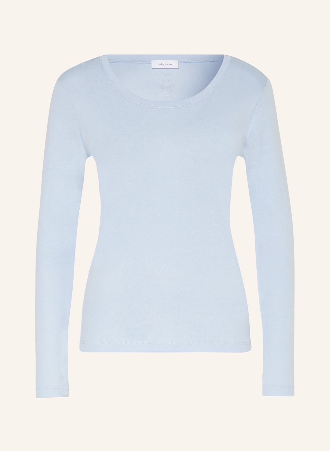 darling harbour Long sleeve shirt, Color: LIGHT BLUE (Image 1)