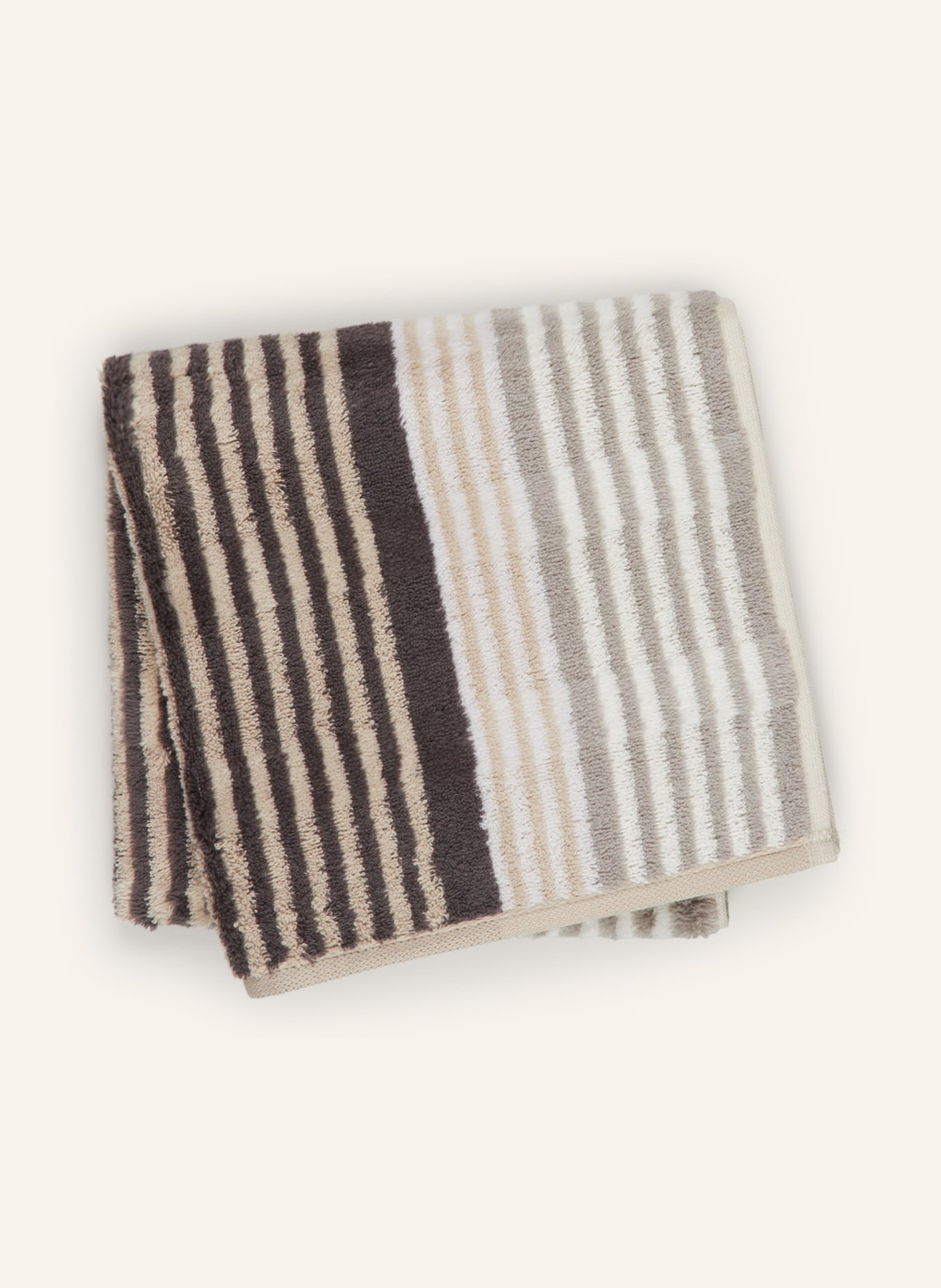 Cawö Towel, Color: LIGHT BROWN/ GRAY/ WHITE (Image 2)