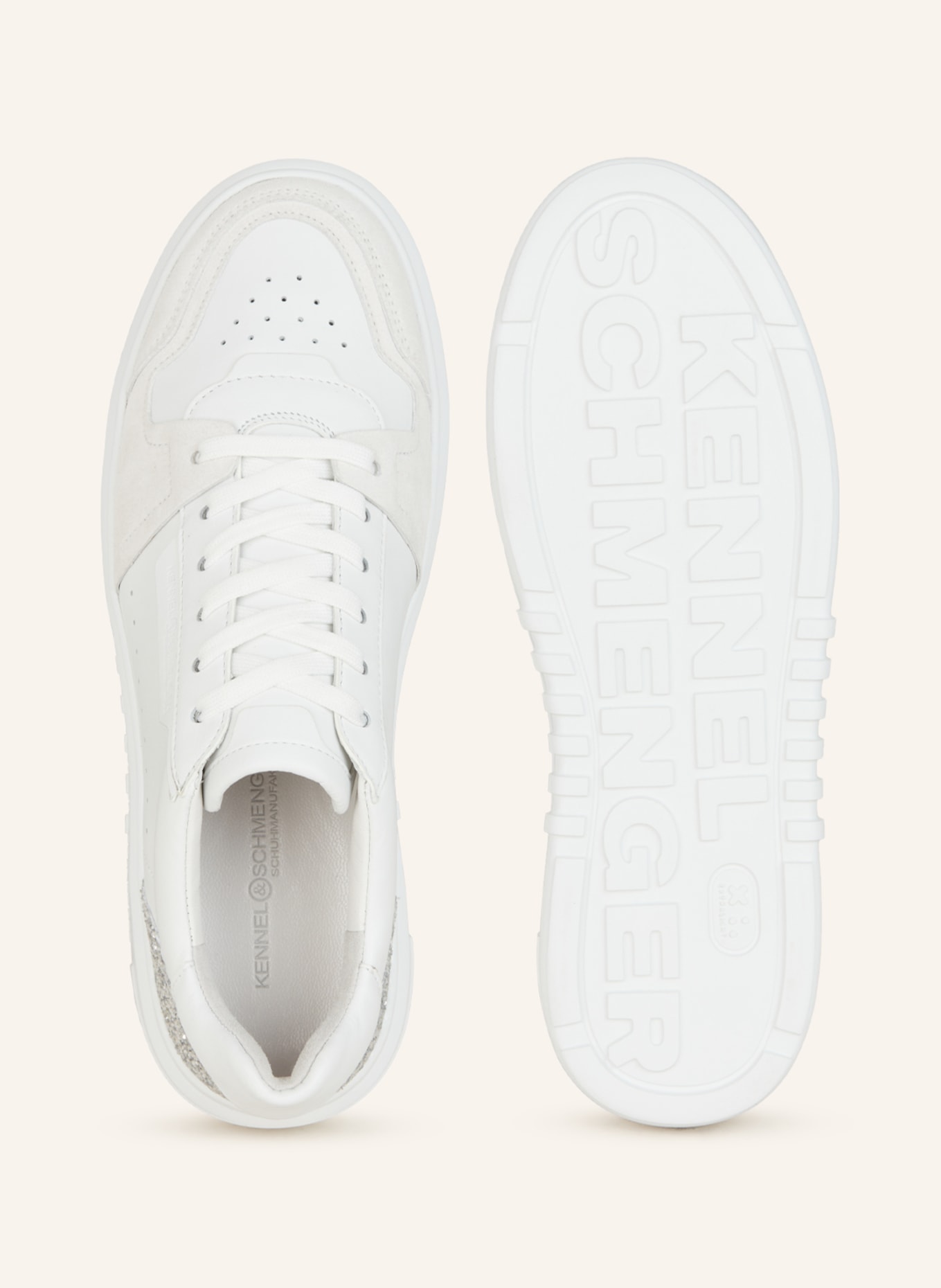 KENNEL & SCHMENGER Sneakers TURN, Color: WHITE/ CREAM/ SILVER (Image 5)
