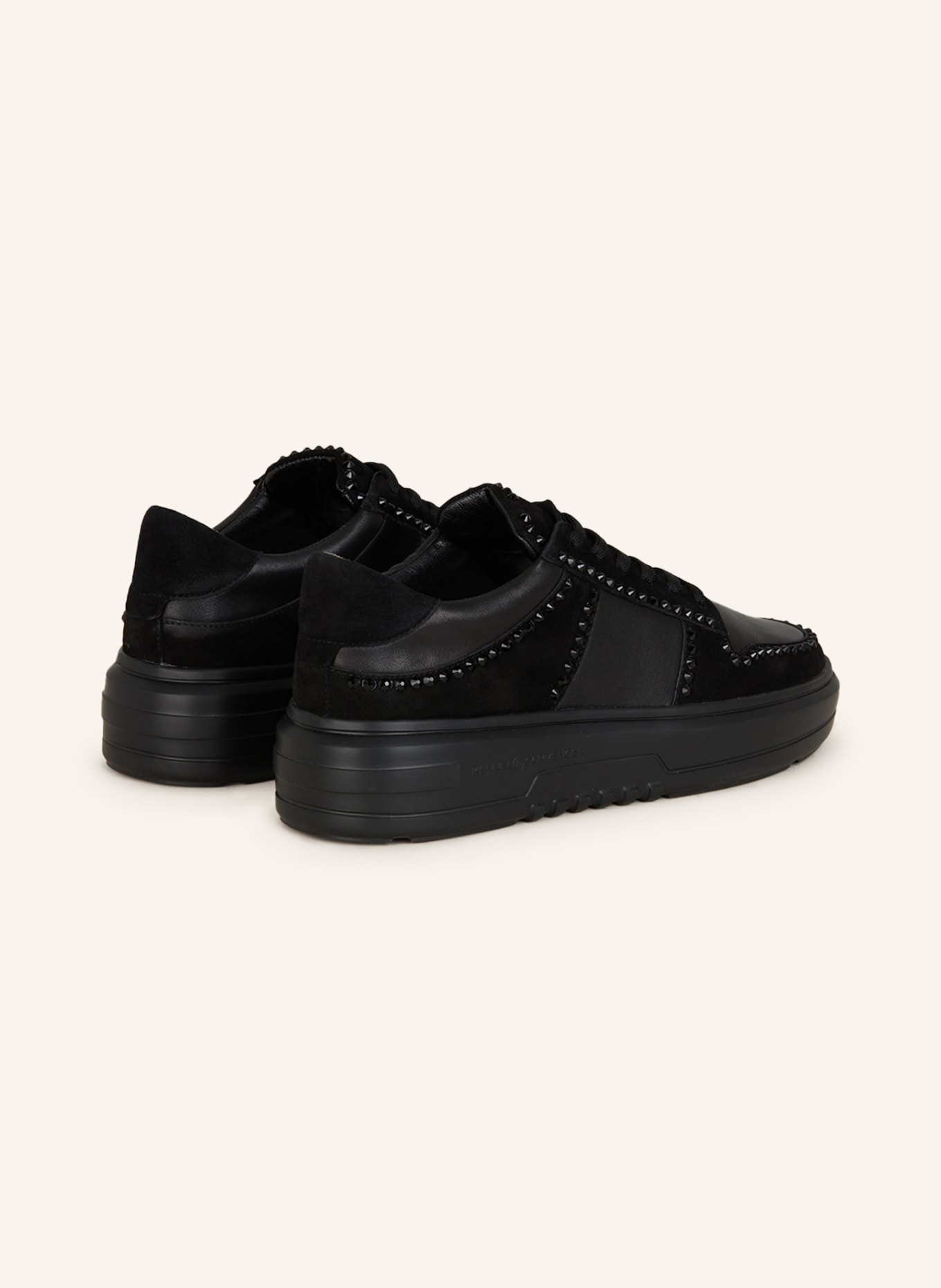 KENNEL & SCHMENGER Sneakers TURN RETRO with decorative gems, Color: BLACK (Image 2)