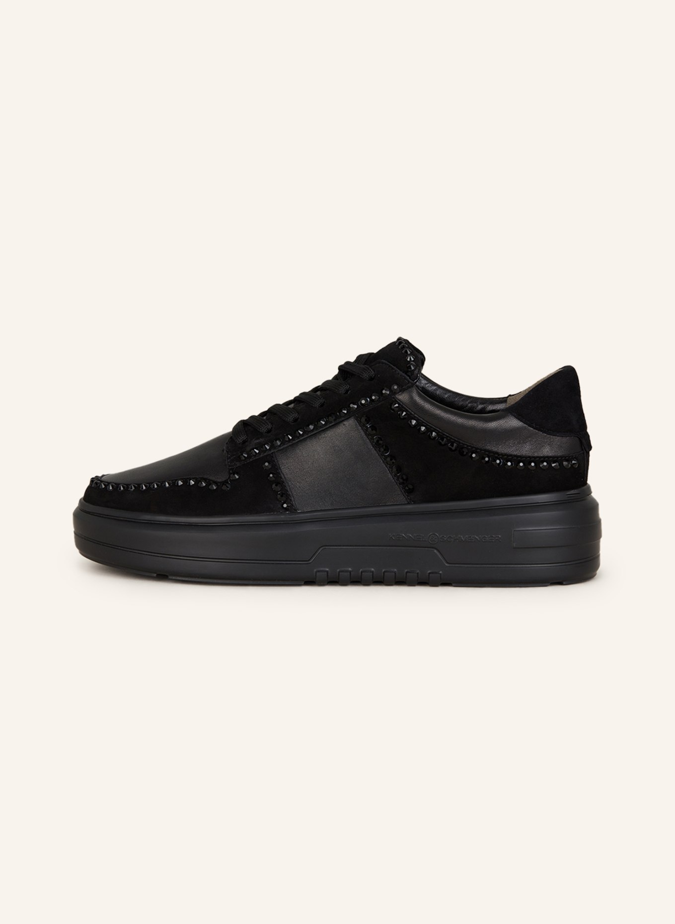 KENNEL & SCHMENGER Sneakers TURN RETRO with decorative gems, Color: BLACK (Image 4)