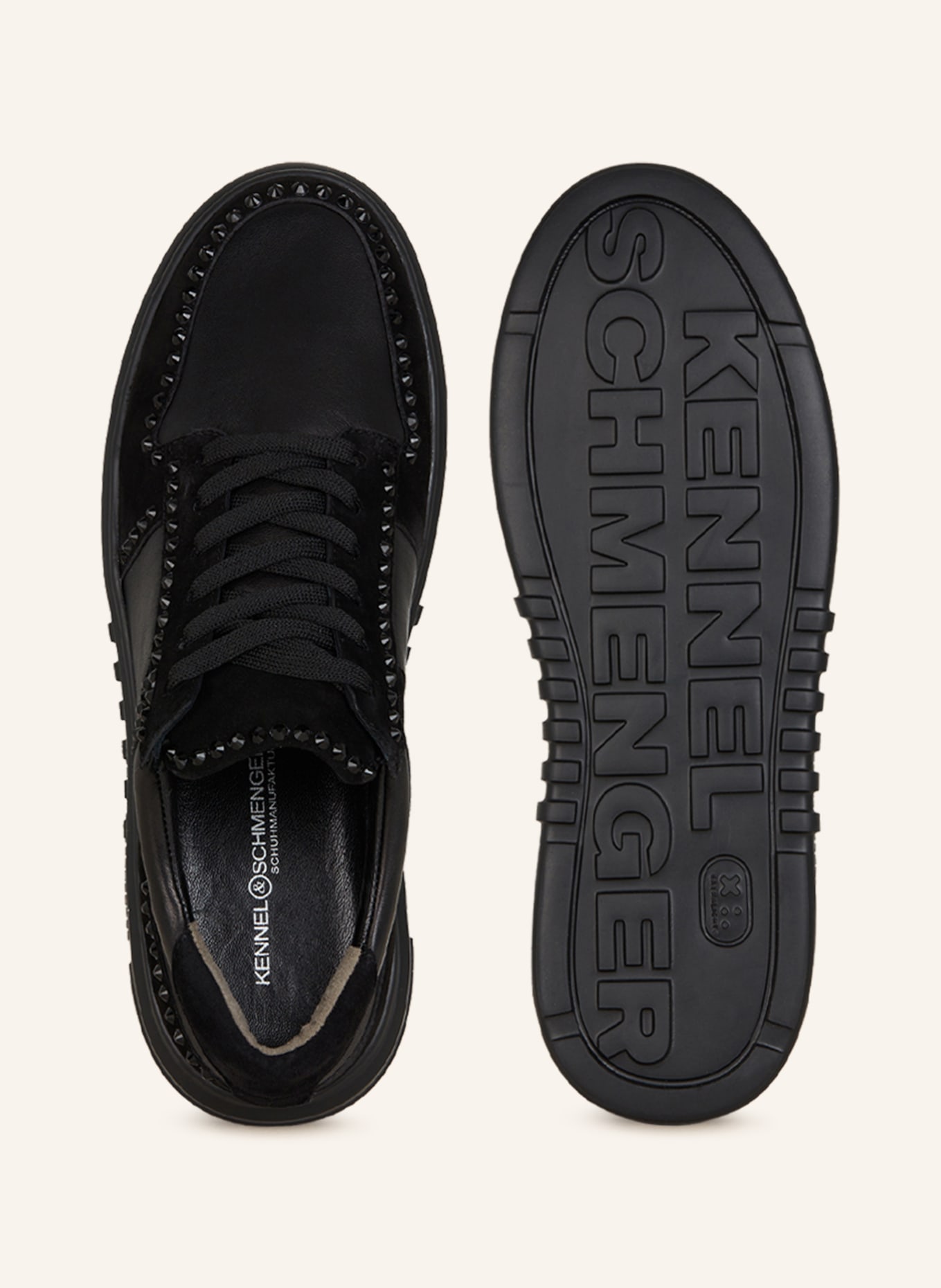 KENNEL & SCHMENGER Sneakers TURN RETRO with decorative gems, Color: BLACK (Image 5)