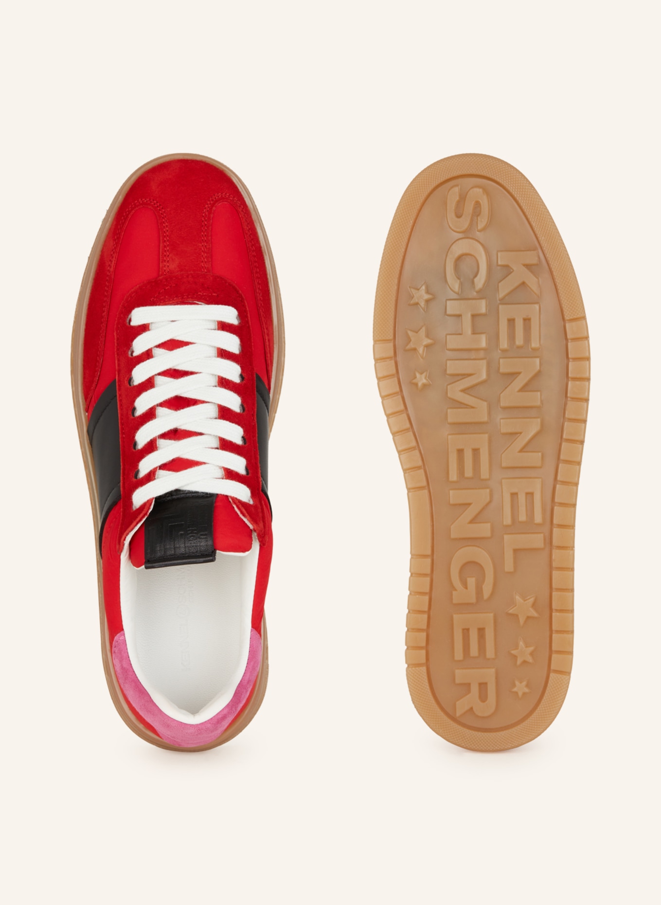 KENNEL & SCHMENGER Sneaker DRIFT, Farbe: ROT/ SCHWARZ/ ROSA (Bild 5)