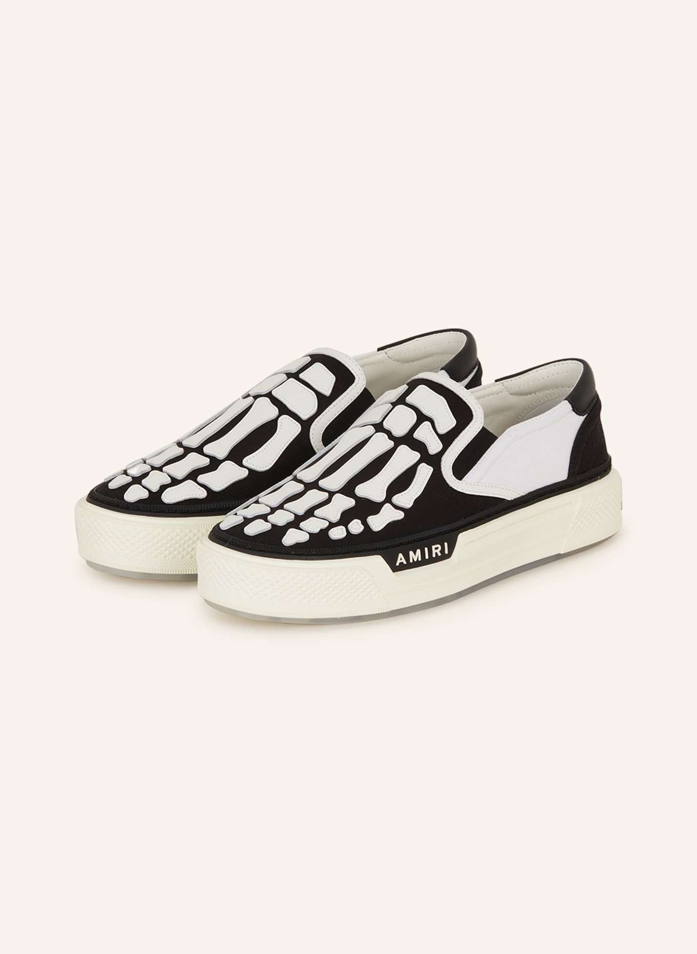 AMIRI Slip-on sneakers SKELETON, Color: WHITE/ BLACK (Image 1)