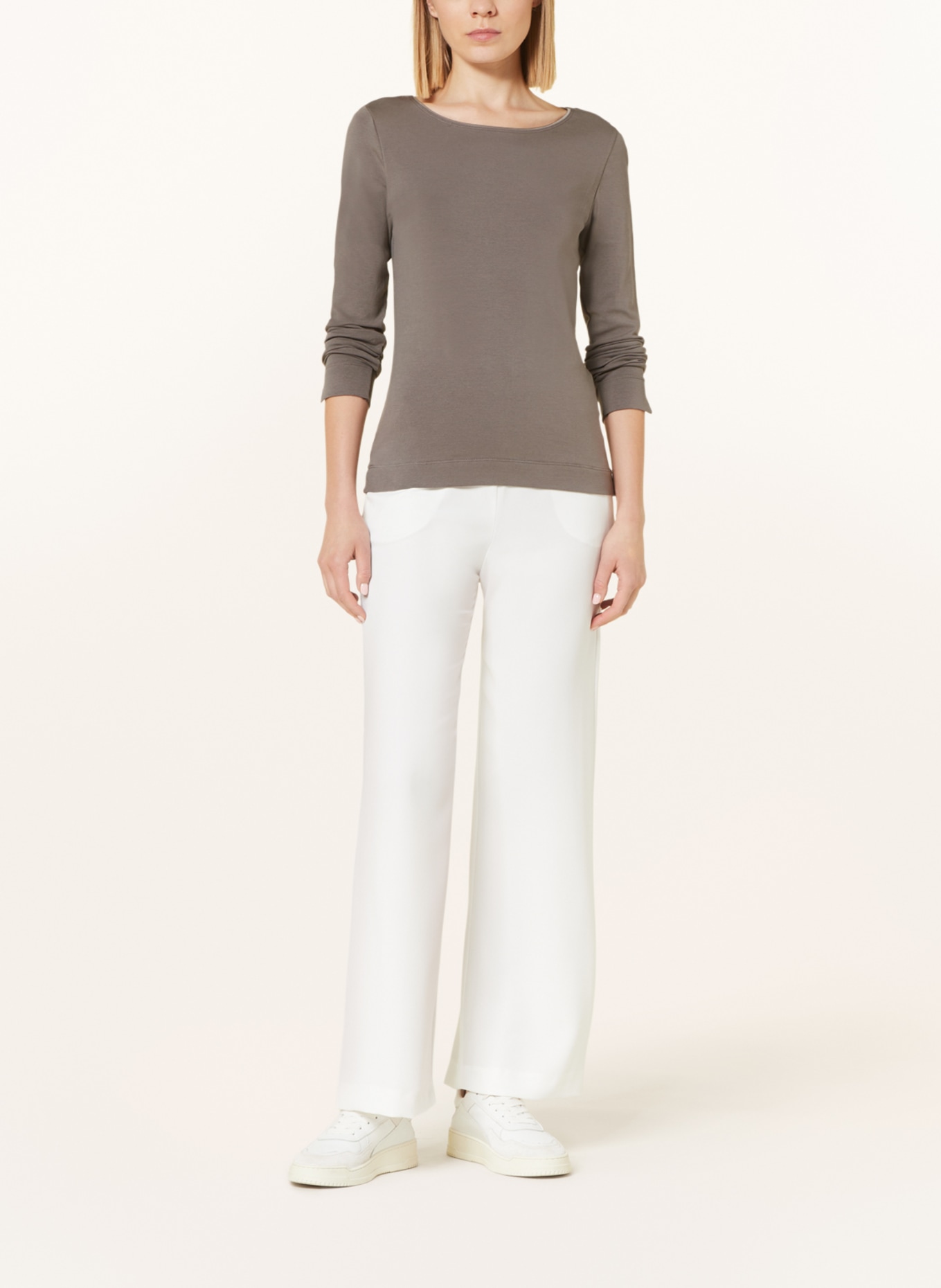darling harbour Long sleeve shirt, Color: TAUPE (Image 2)