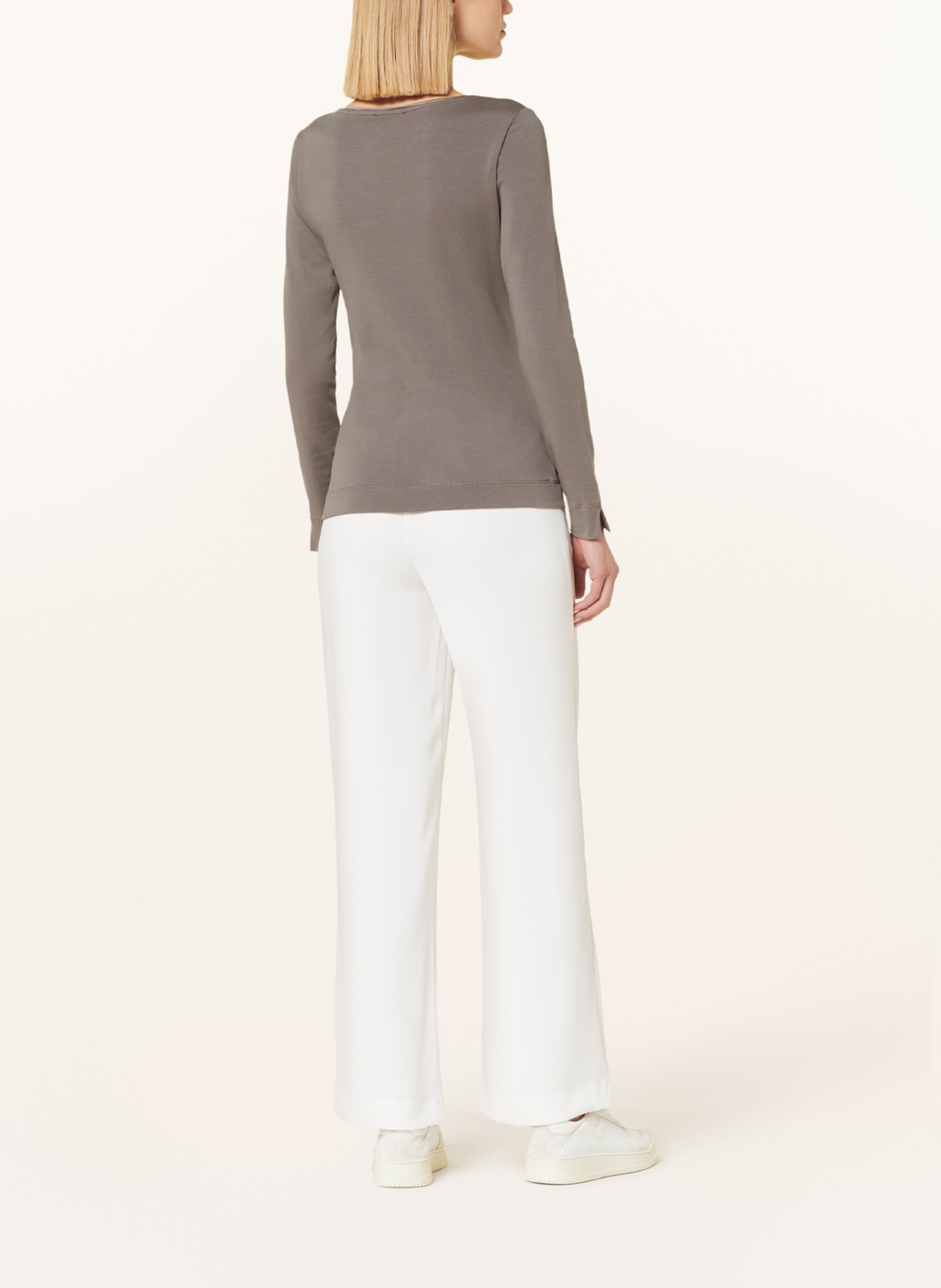 darling harbour Long sleeve shirt, Color: TAUPE (Image 3)