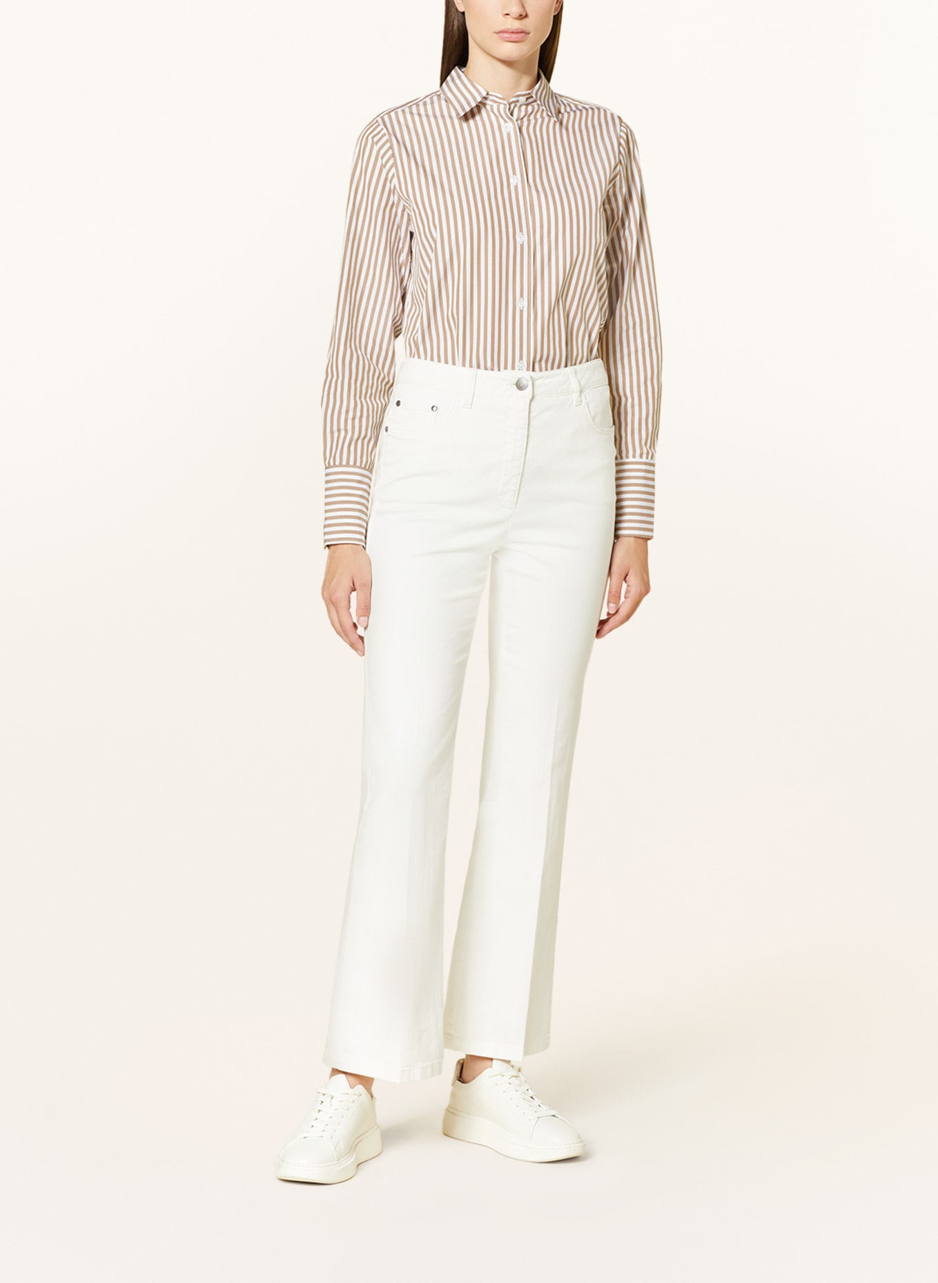 lilienfels Shirt blouse, Color: WHITE/ CAMEL (Image 2)