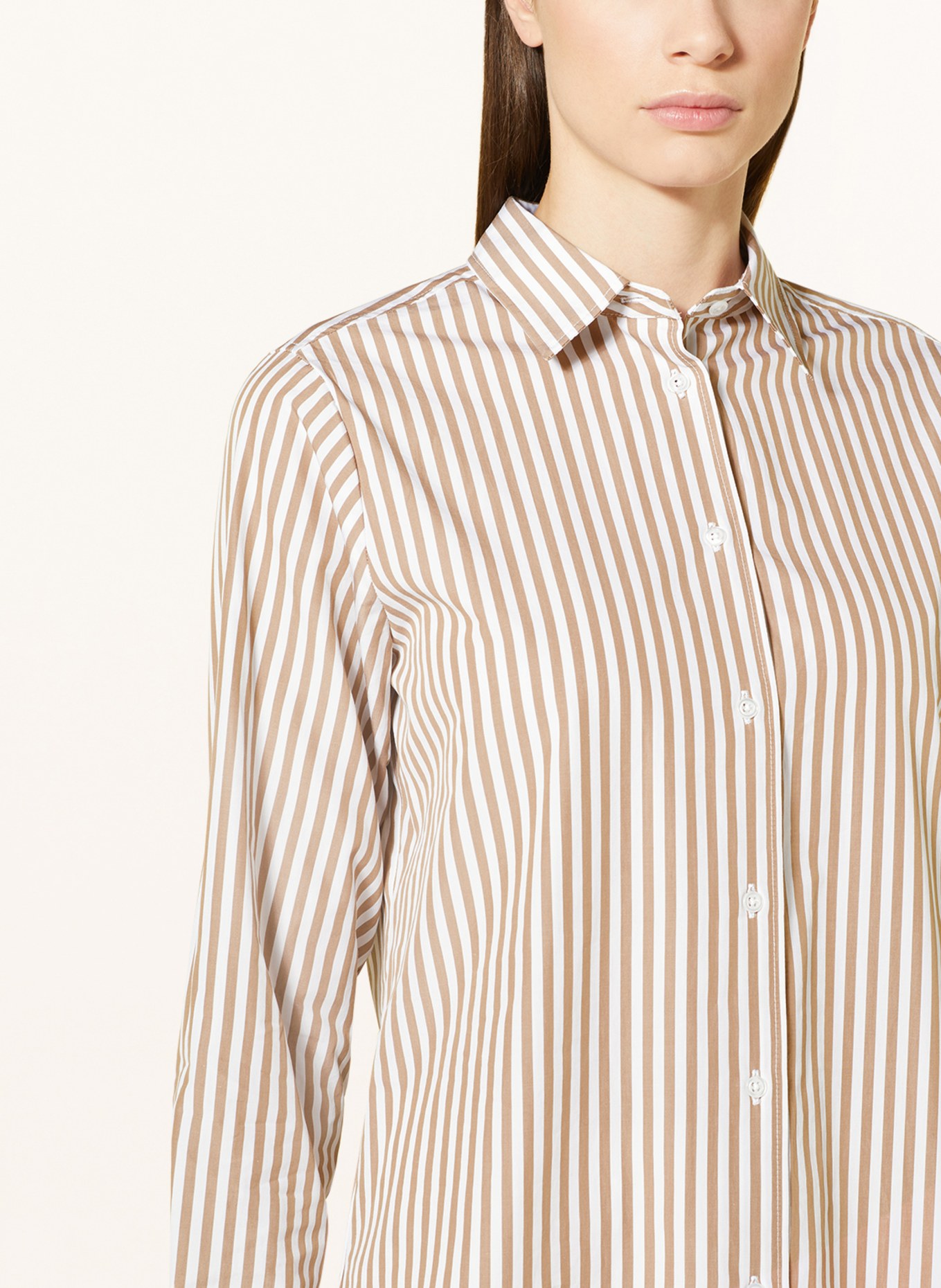 lilienfels Shirt blouse, Color: WHITE/ CAMEL (Image 4)