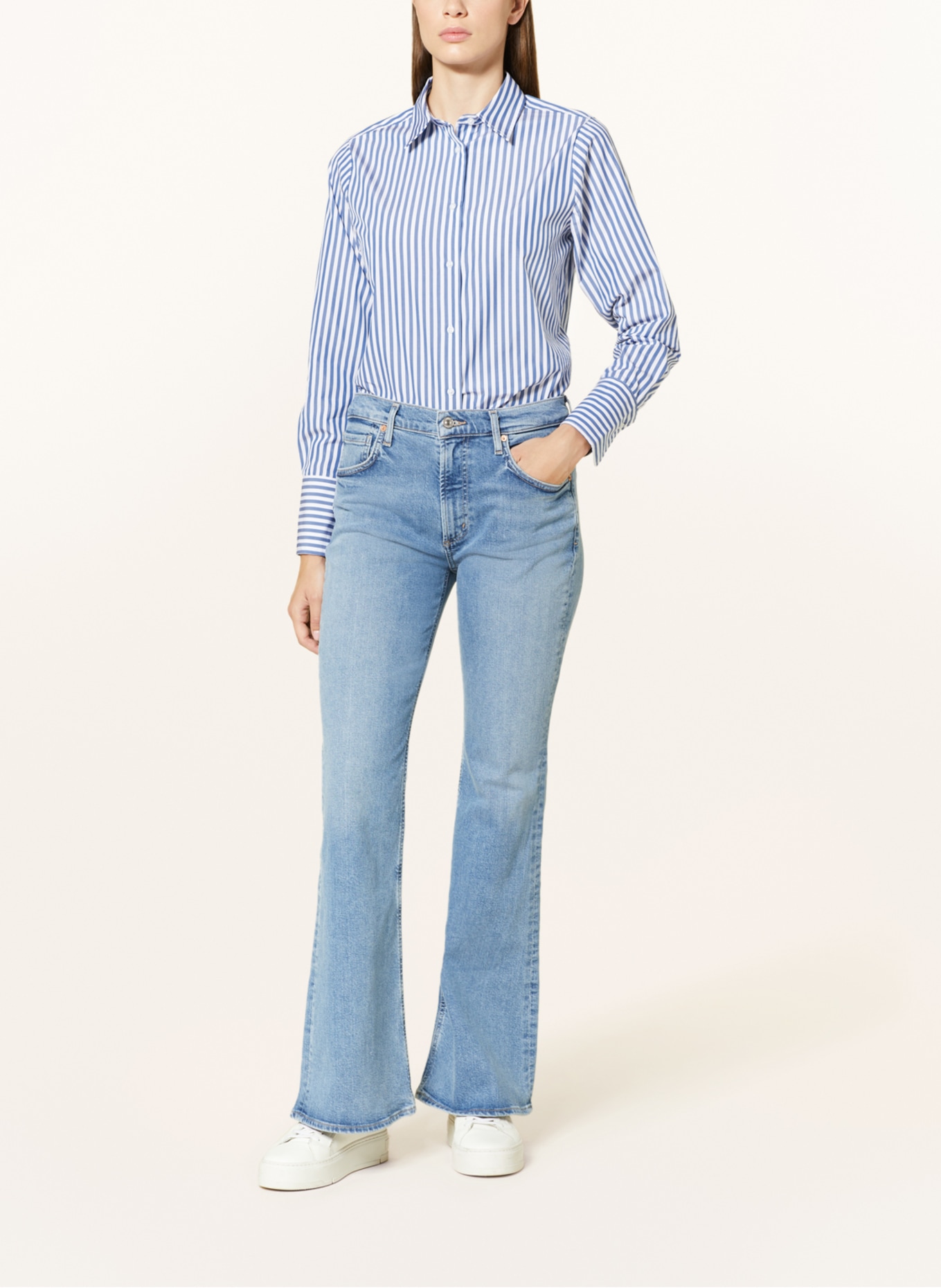 lilienfels Shirt blouse, Color: WHITE/ BLUE (Image 2)