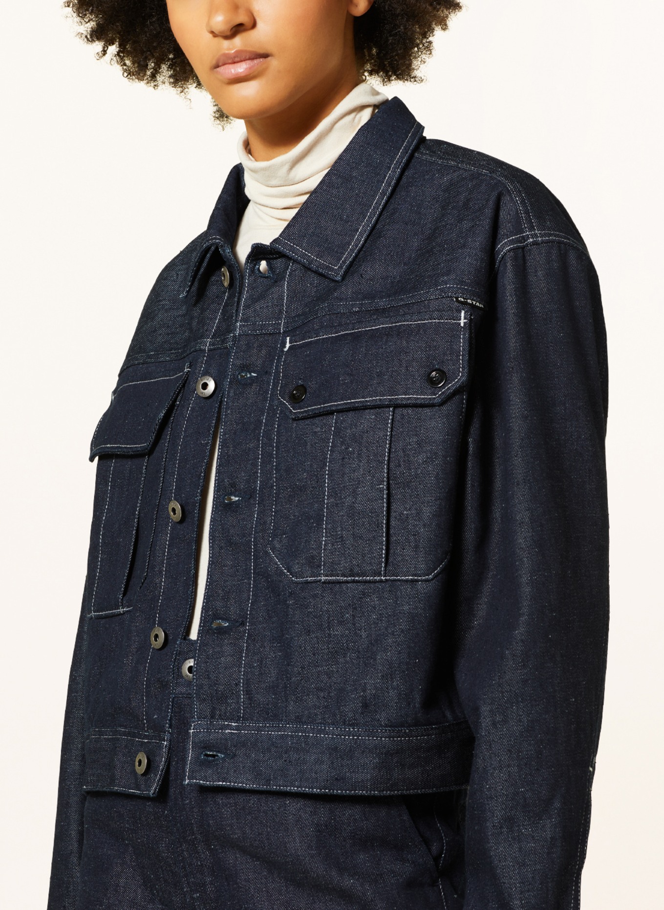 G-Star RAW 2-in-1 denim jacket with teddy, Color: DARK BLUE (Image 4)