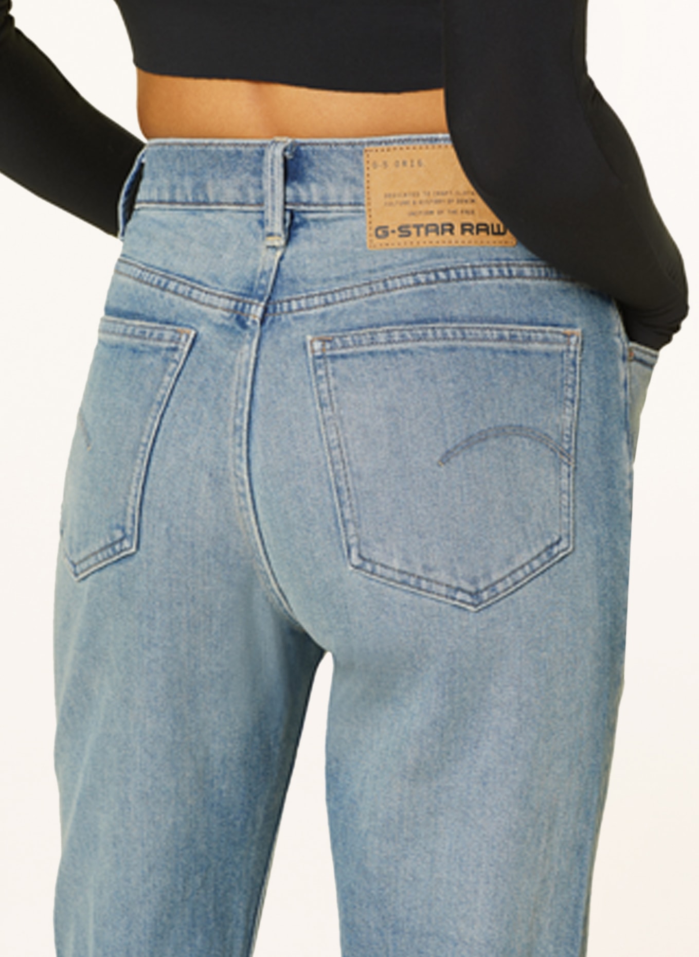 G-Star RAW Straight Jeans VIKTORIA, Farbe: G130 antique faded blue agave ripped (Bild 5)