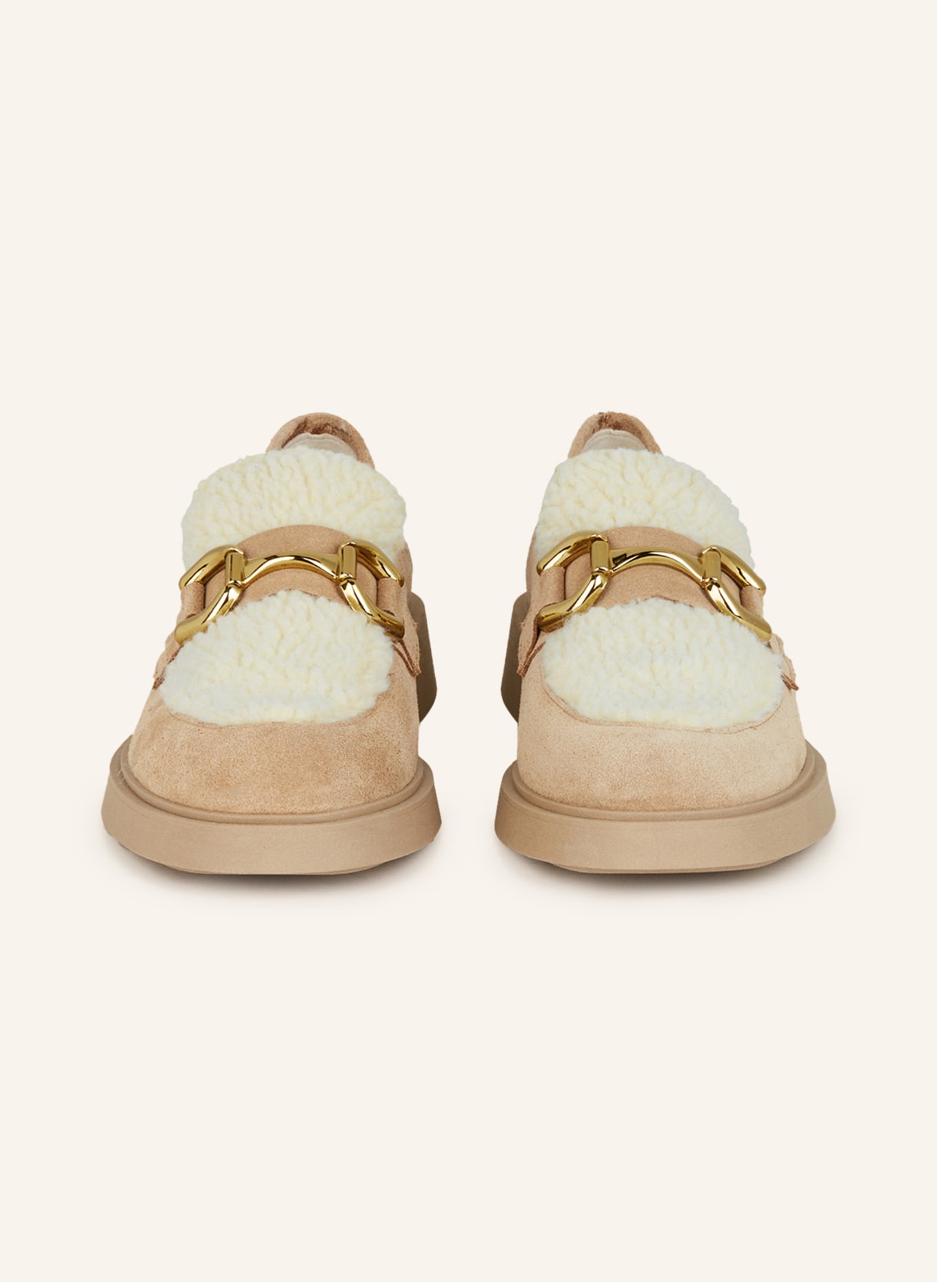 darling harbour Loafers with real fur, Color: CAMEL/ LIGHT BROWN (Image 3)
