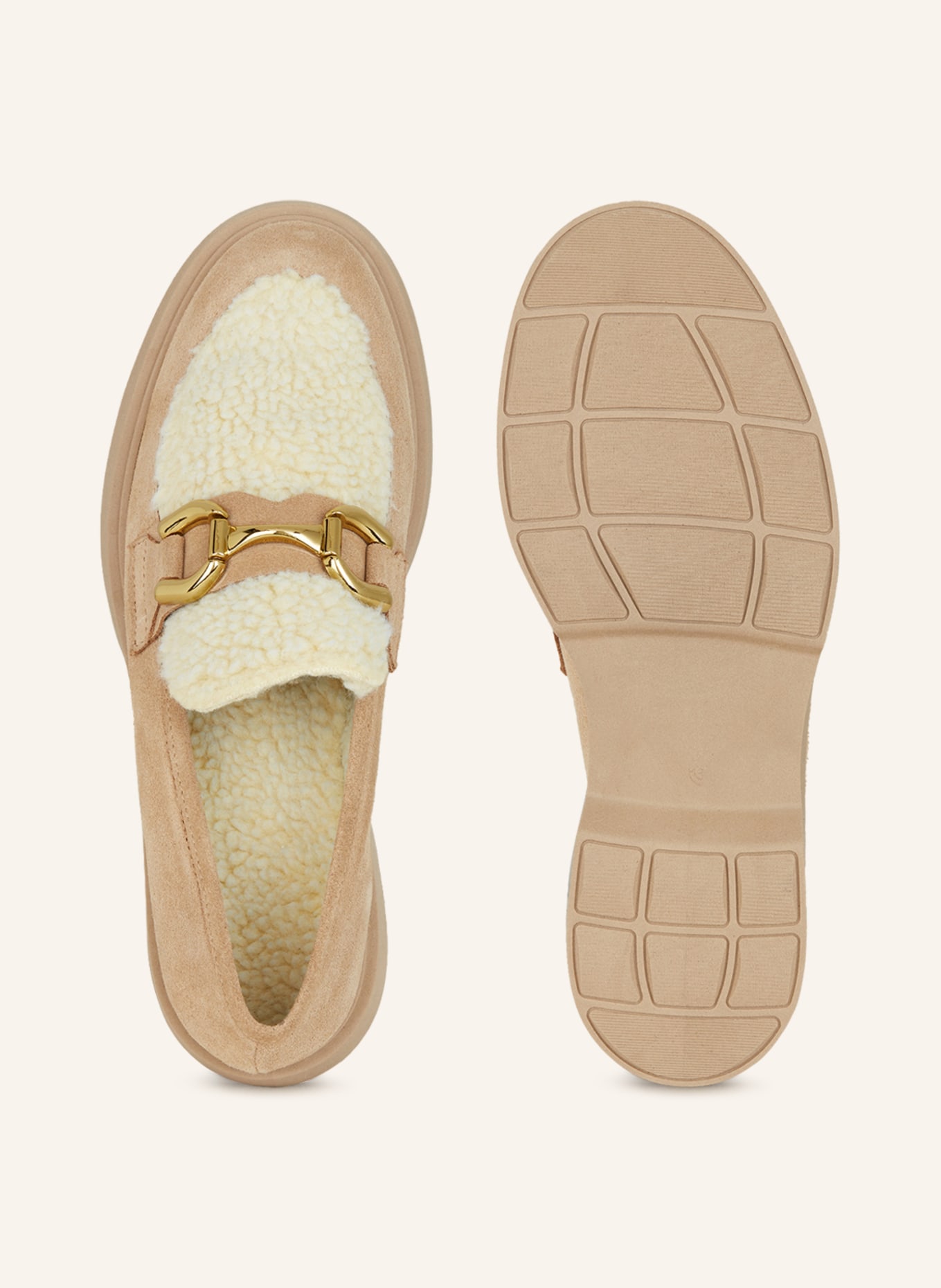 darling harbour Loafers with real fur, Color: CAMEL/ LIGHT BROWN (Image 5)