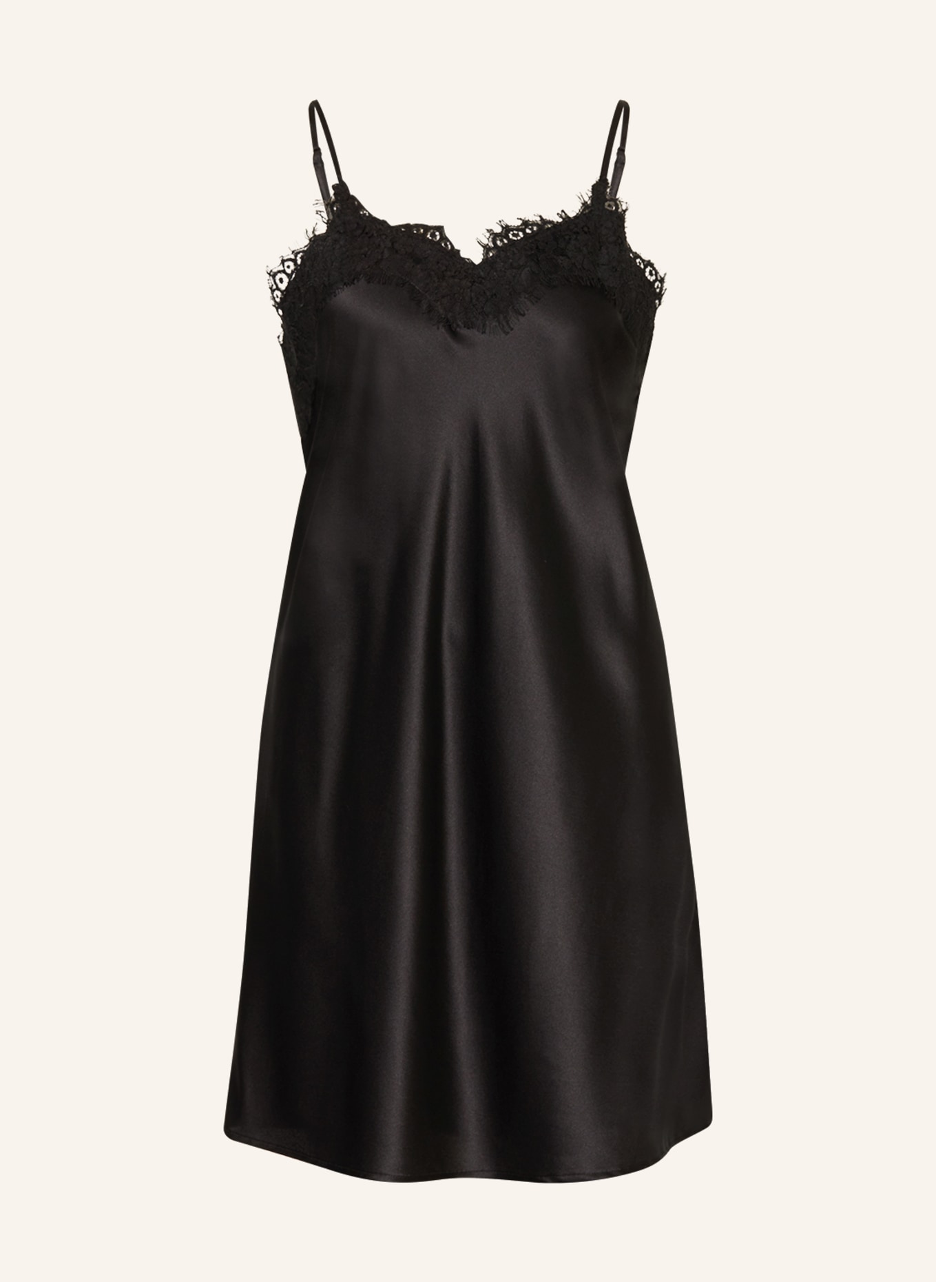 MRS & HUGS Silk dress with lace, Color: BLACK (Image 1)