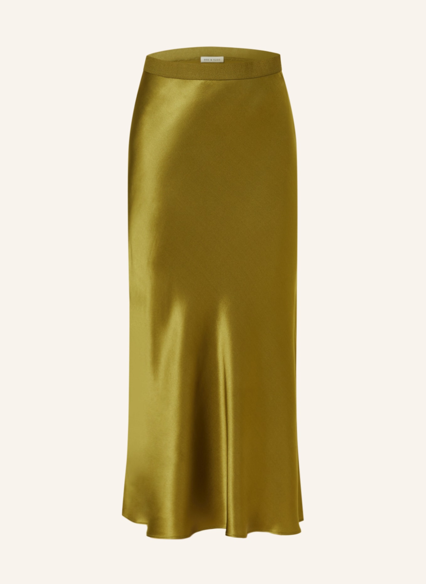 MRS & HUGS Silk skirt, Color: OLIVE (Image 1)